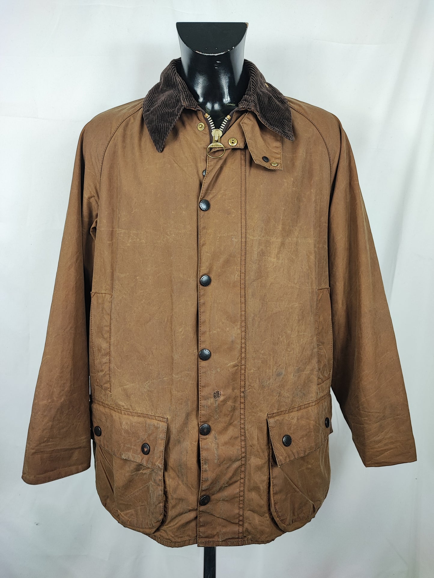 RARO Barbour Giacca Beaufort Beige vintage C44/112 cm Sandstone Beaufort Jacket Large/XL c44