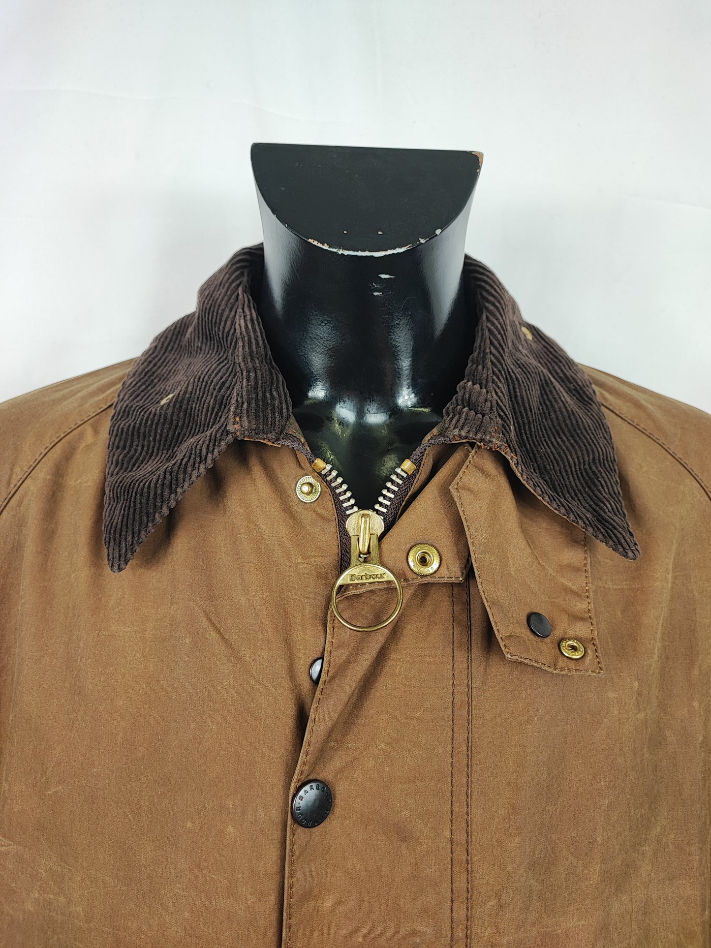 RARO Barbour Giacca Beaufort Beige vintage C44/112 cm Sandstone Beaufort Jacket Large/XL c44