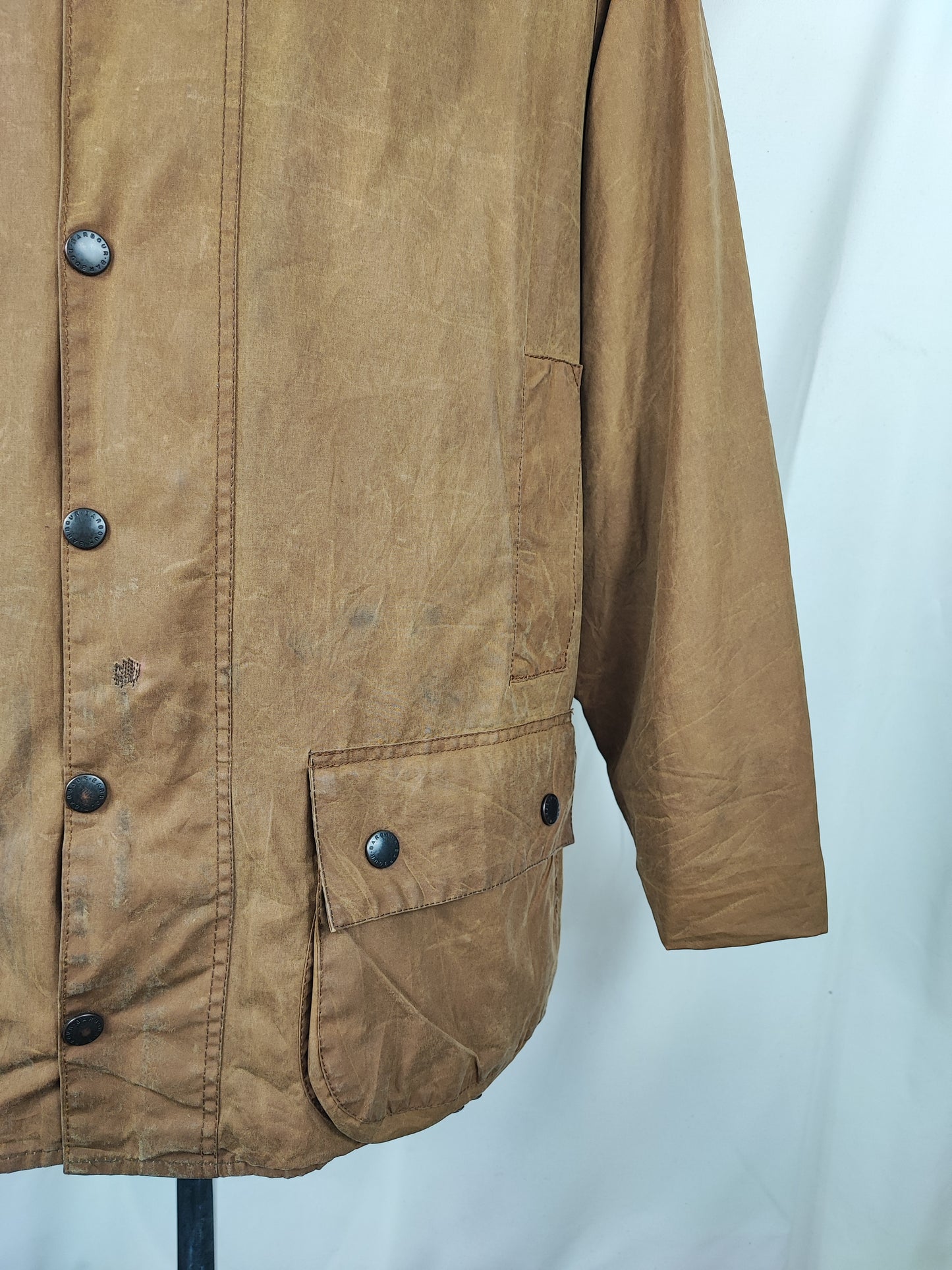 RARO Barbour Giacca Beaufort Beige vintage C44/112 cm Sandstone Beaufort Jacket Large/XL c44