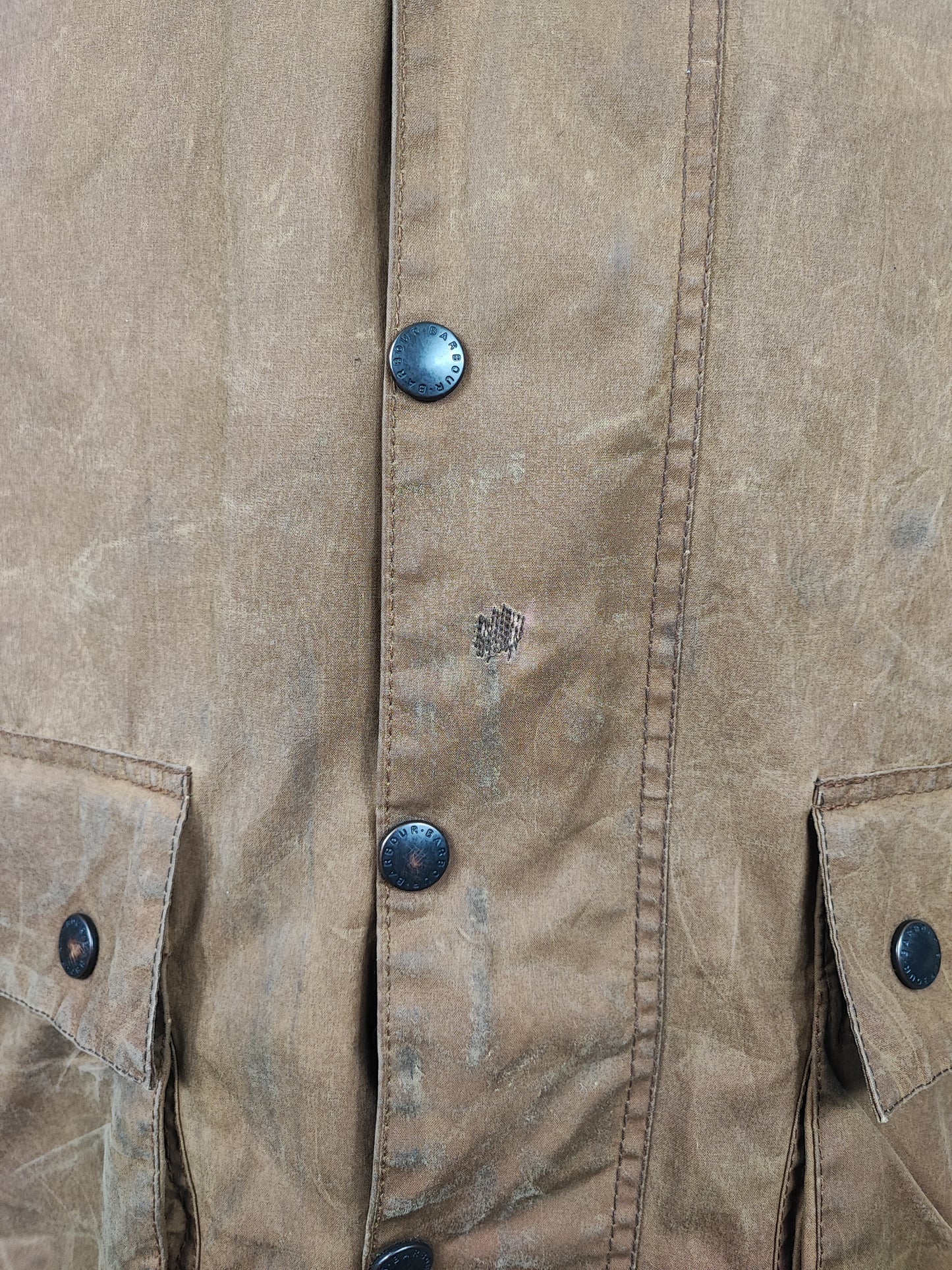 RARO Barbour Giacca Beaufort Beige vintage C44/112 cm Sandstone Beaufort Jacket Large/XL c44