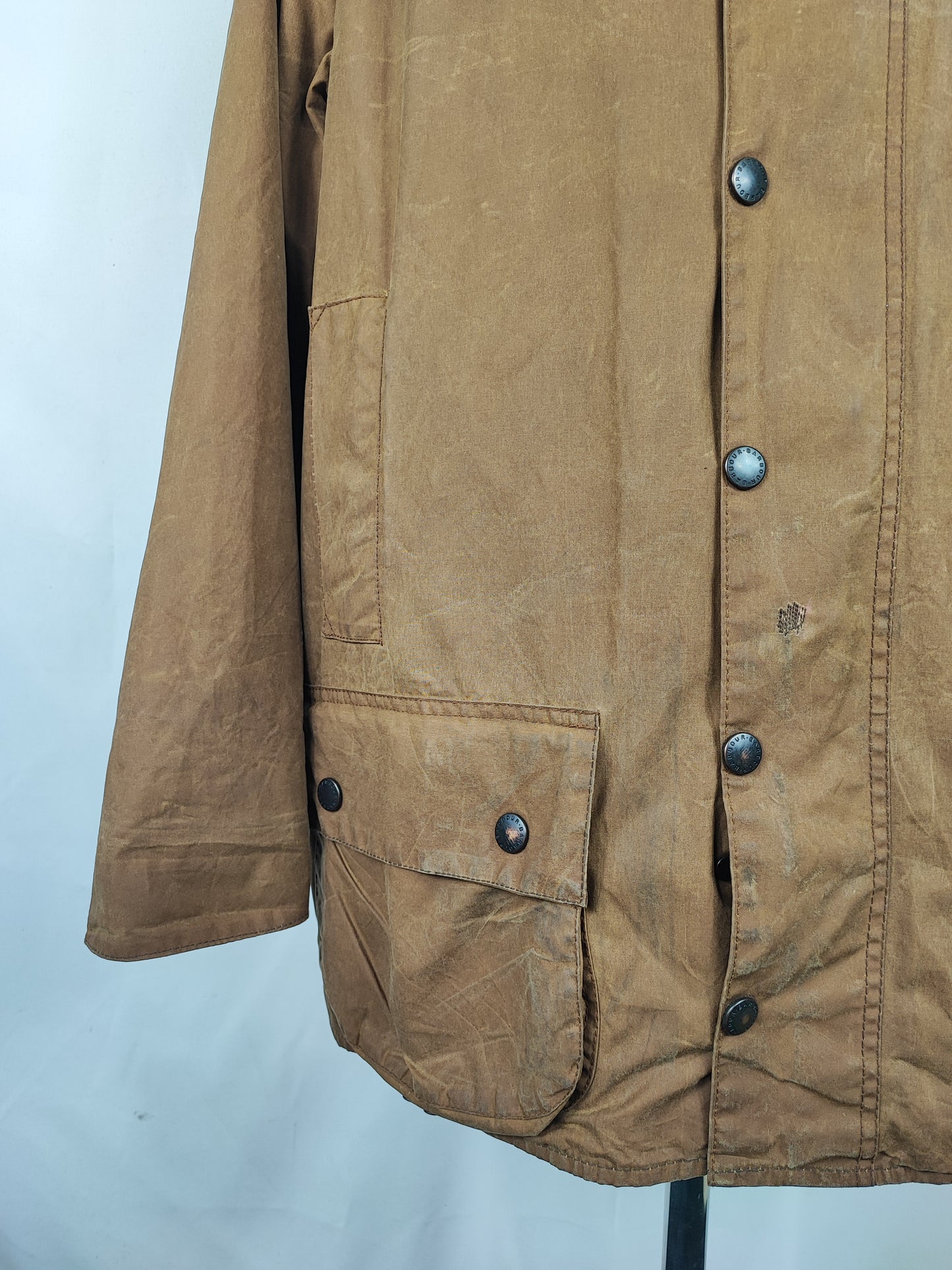 RARO Barbour Giacca Beaufort Beige vintage C44/112 cm Sandstone Beaufort Jacket Large/XL c44