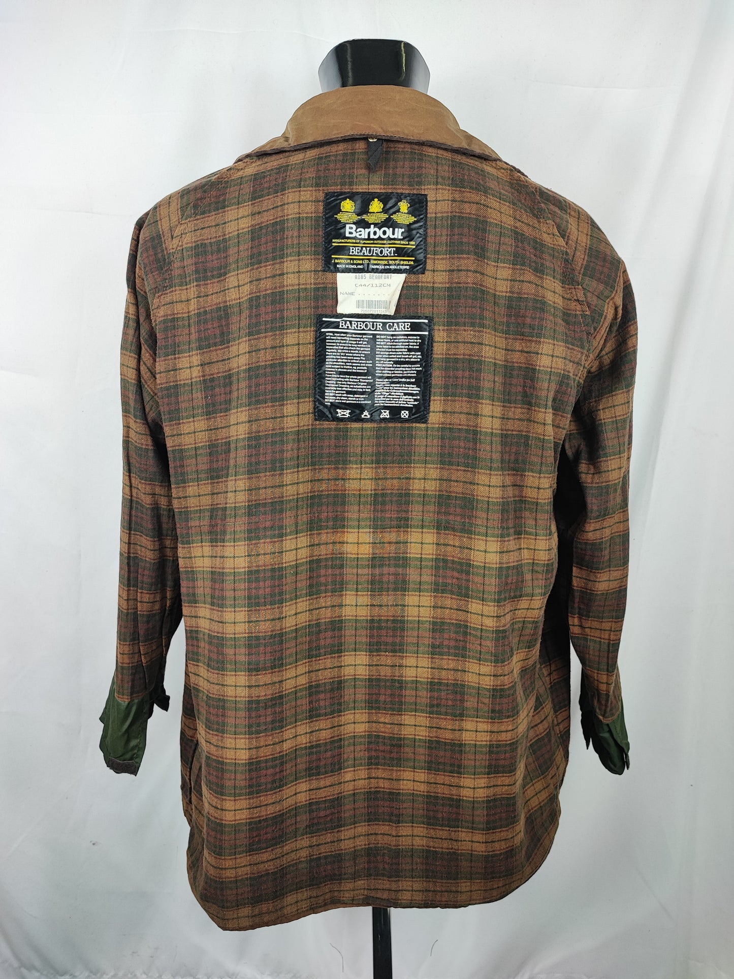 RARO Barbour Giacca Beaufort Beige vintage C44/112 cm Sandstone Beaufort Jacket Large/XL c44