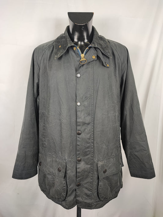 Barbour Giacca Beaufort vintage blu C46/117cm - Navy Beaufort Waxed jacket Size XL