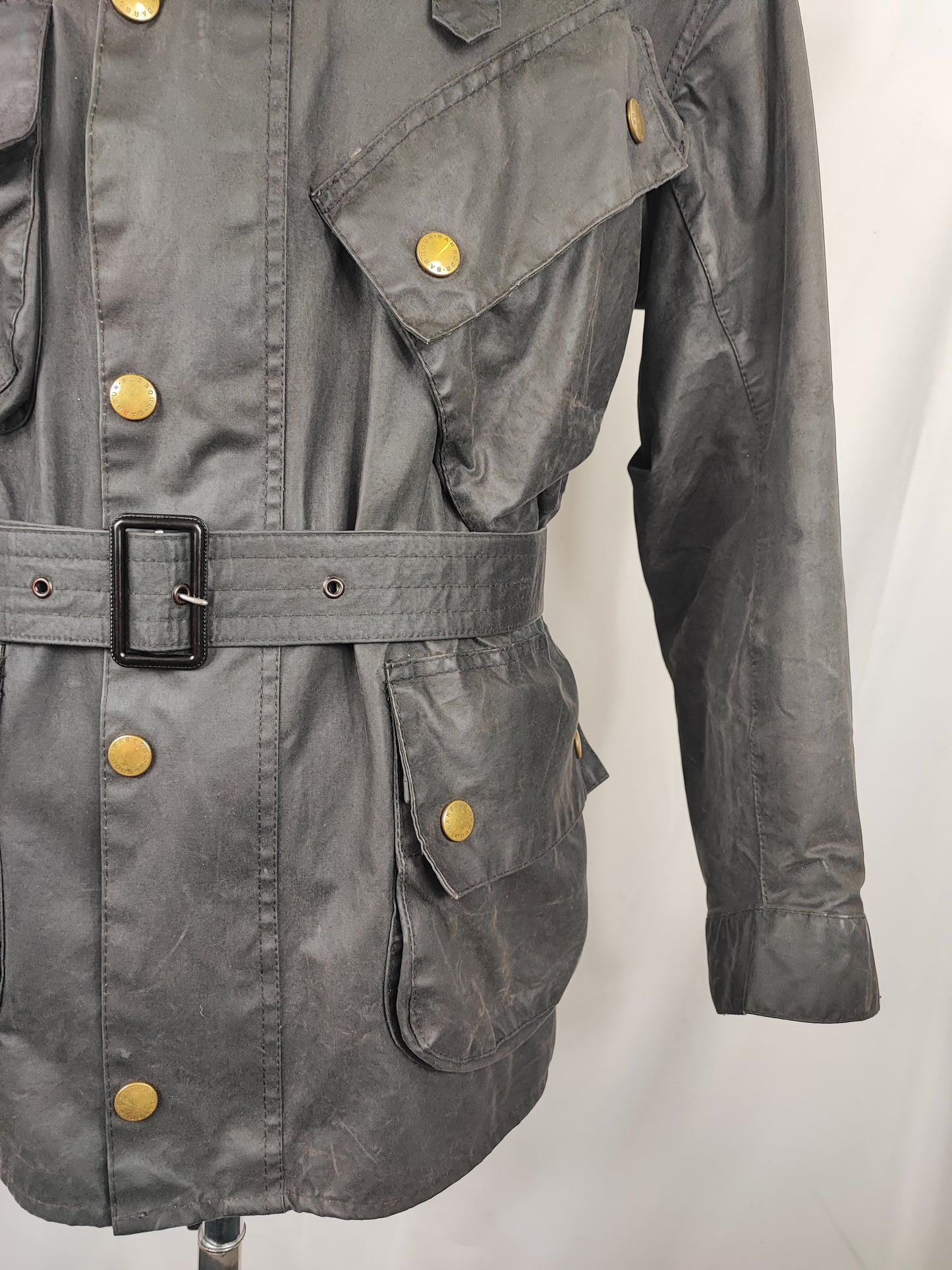 Barbour International nero uomo Medium C40/102cm - Man Black Wax International Jacket C40 Size M