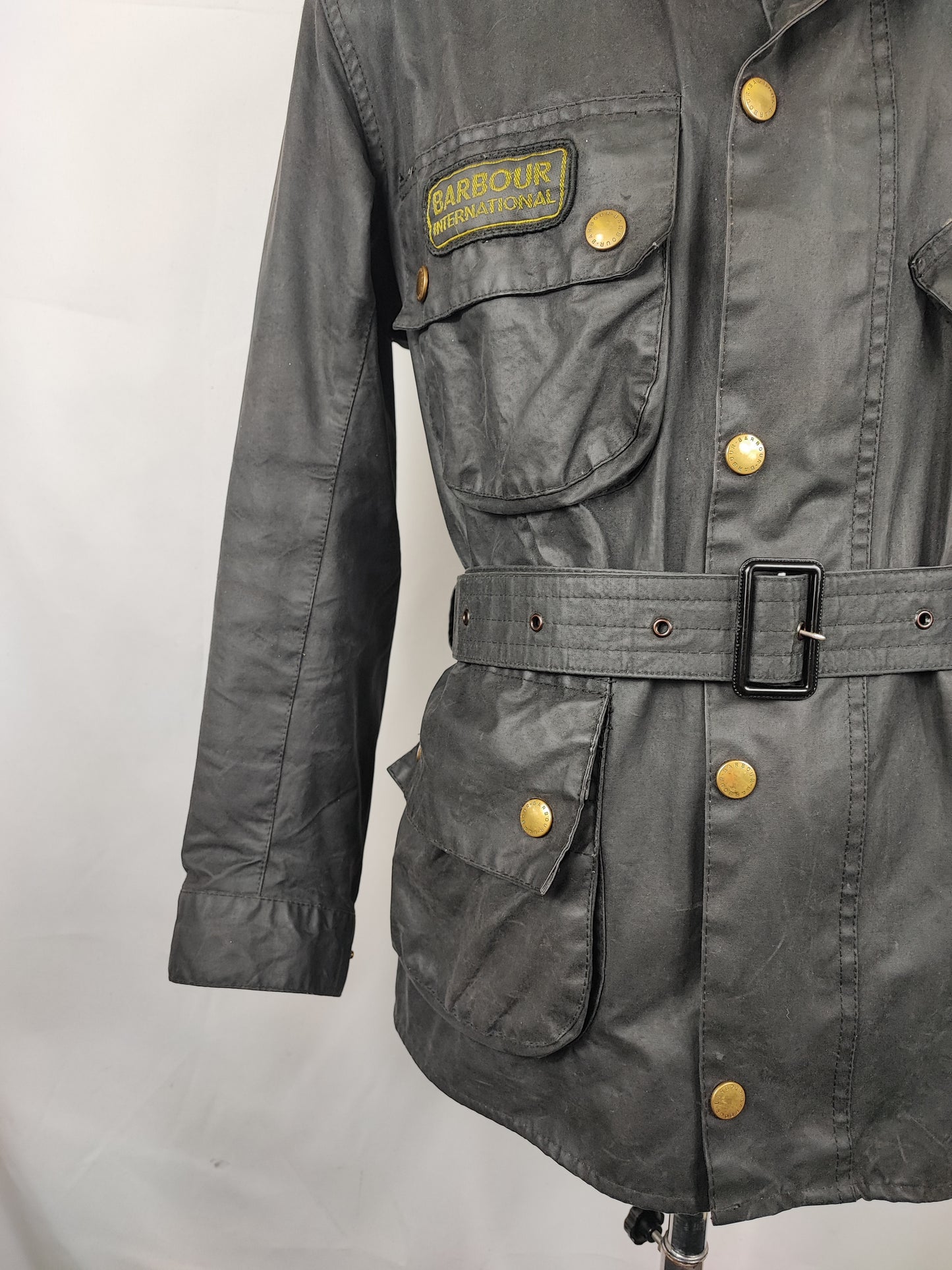 Barbour International nero uomo Medium C40/102cm - Man Black Wax International Jacket C40 Size M