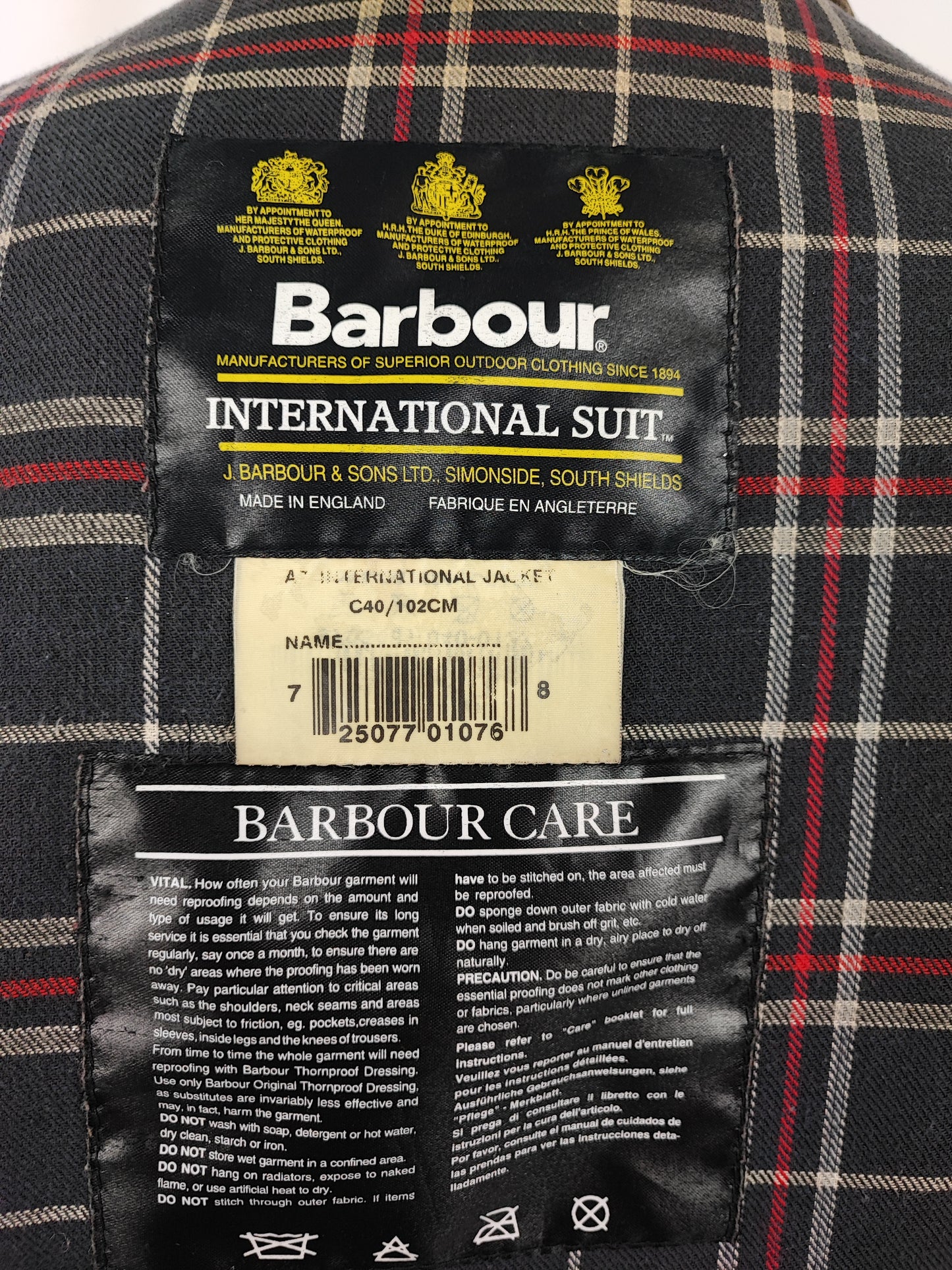 Barbour International nero uomo Medium C40/102cm - Man Black Wax International Jacket C40 Size M