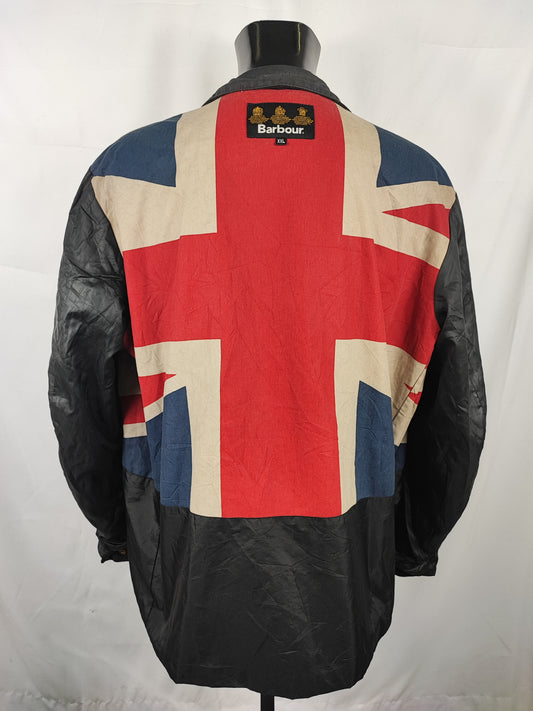 Barbour International nero uomo Union Jack XXL - Man Black Wax International Jacket Union Jack XXL