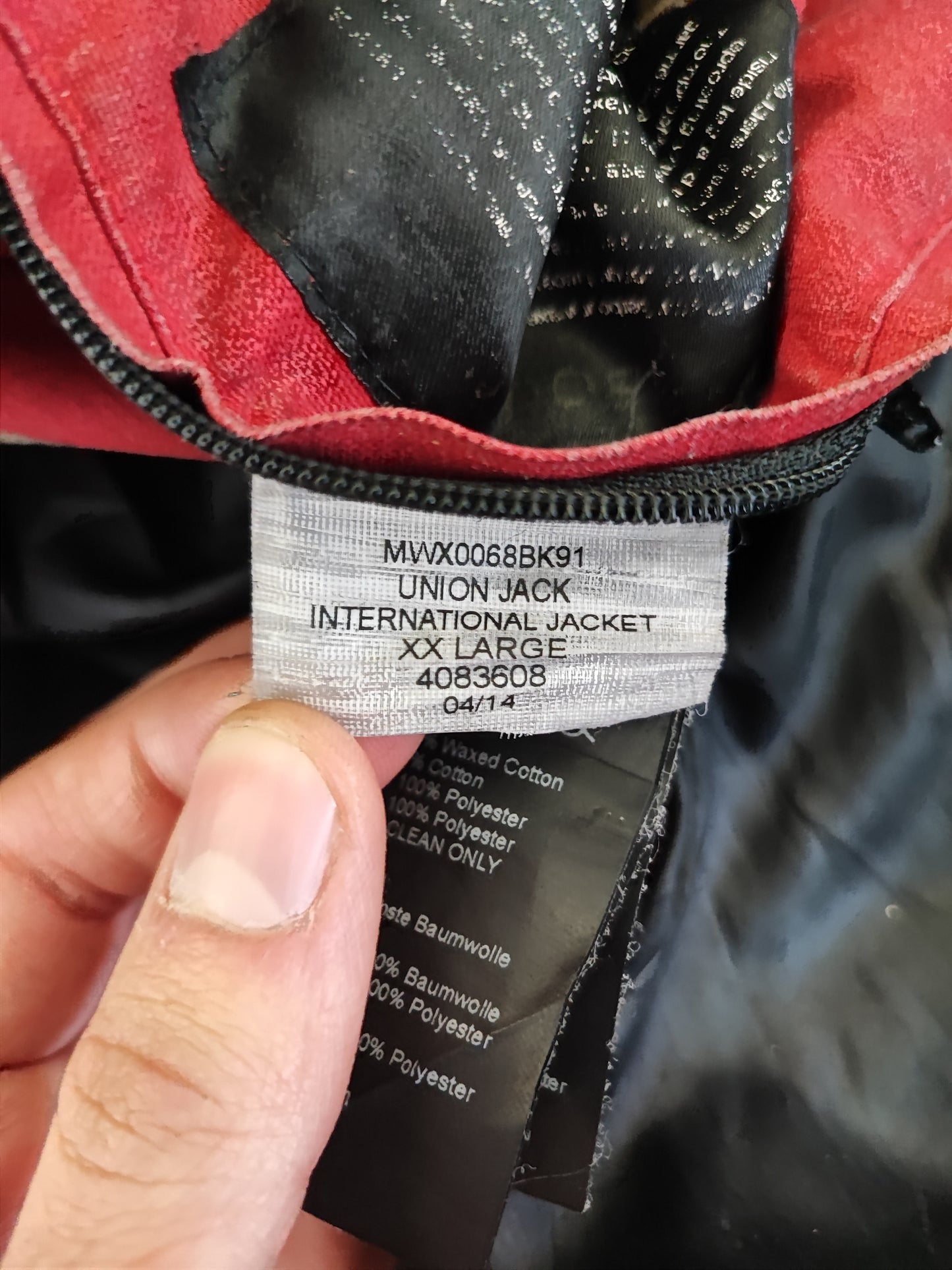 Barbour International nero uomo Union Jack XXL - Man Black Wax International Jacket Union Jack XXL