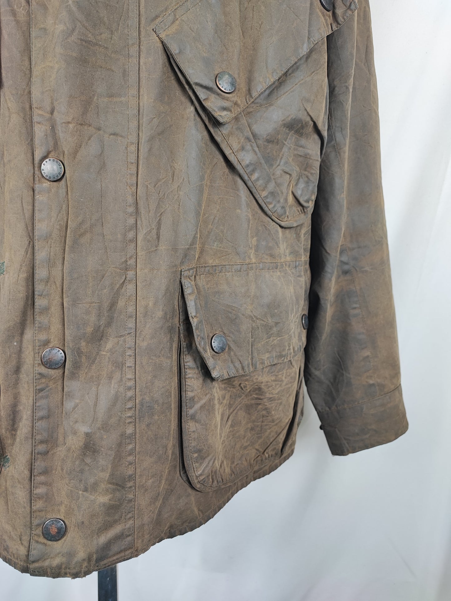 Giacca Barbour International Oliva Duracotton Large - Man Barbour International Duracotton Brown size 42 Large