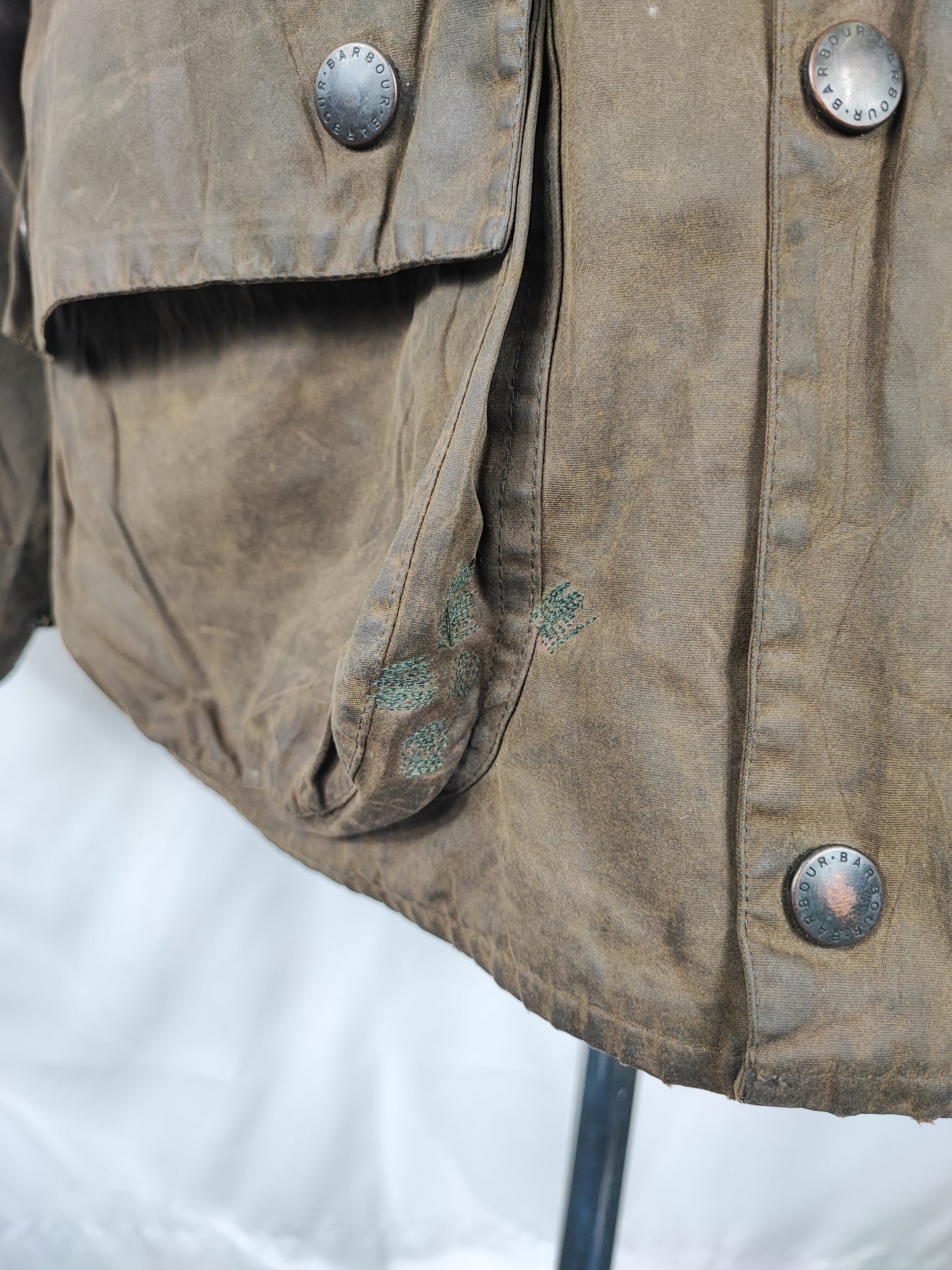 Giacca Barbour International Oliva Duracotton Large - Man Barbour International Duracotton Brown size 42 Large