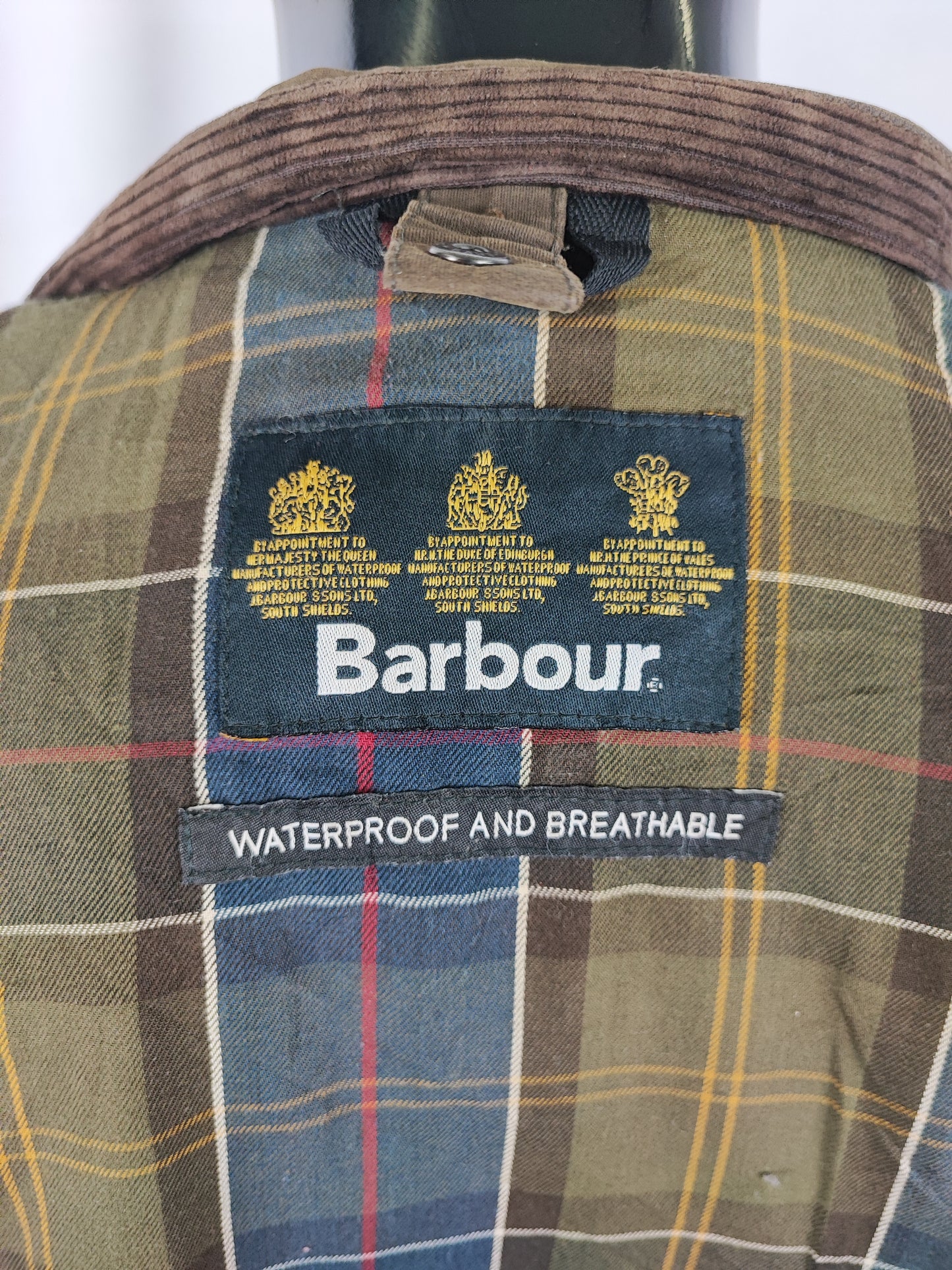 Giacca Barbour International Oliva Duracotton Large - Man Barbour International Duracotton Brown size 42 Large