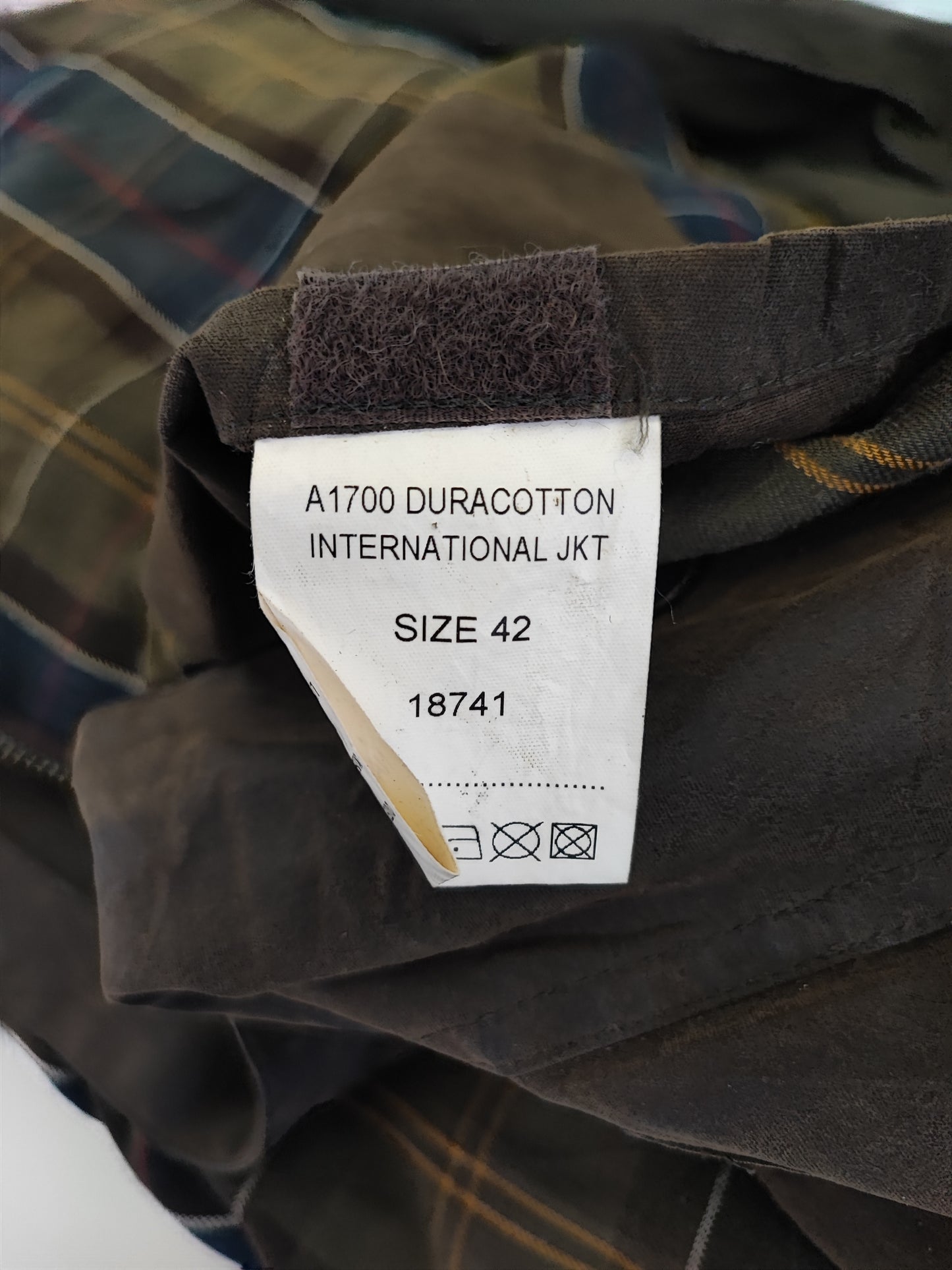 Giacca Barbour International Oliva Duracotton Large - Man Barbour International Duracotton Brown size 42 Large