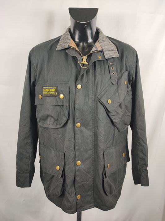 Barbour International nero uomo Medium C40/102cm - Man Black Wax International Jacket C40 Size M