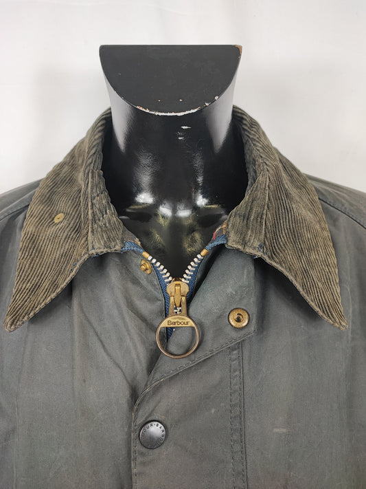 Barbour Giacca Beaufort vintage blu C50/127cm Navy Wax Vintage Beaufort jacket XXL