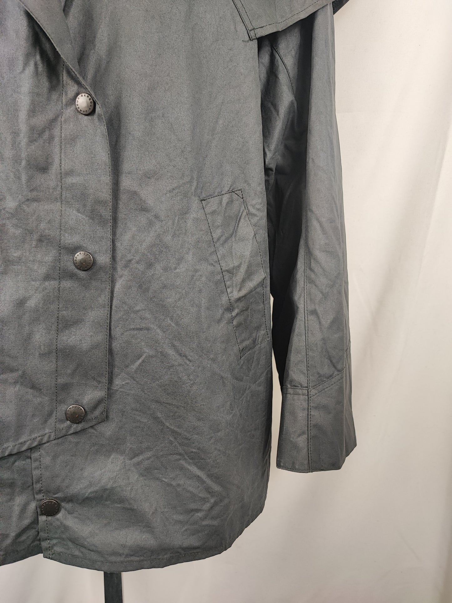 RARO Barbour Backhouse nero C42/107 cm Riding Black Wax Jacket Size Large