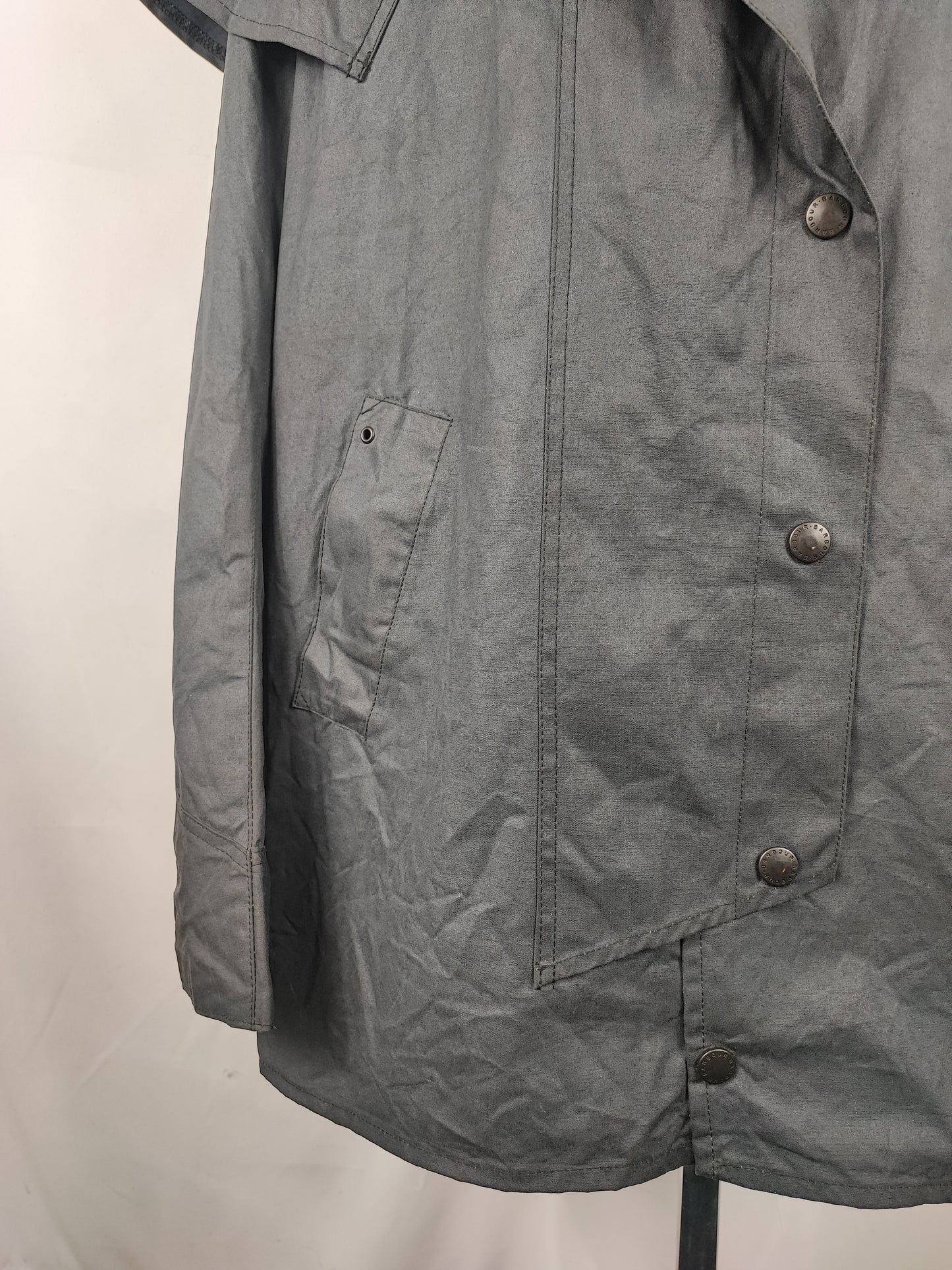 RARO Barbour Backhouse nero C42/107 cm Riding Black Wax Jacket Size Large