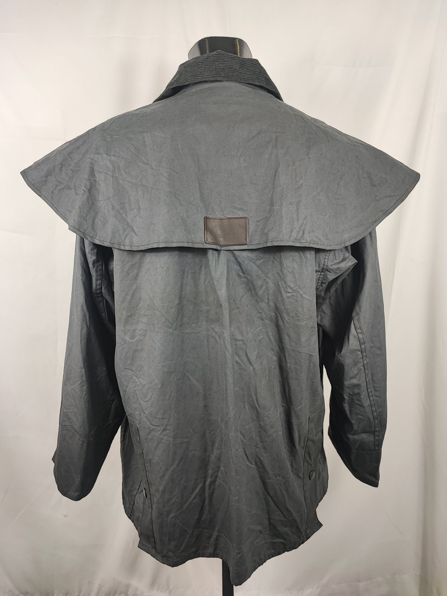 RARO Barbour Backhouse nero C42/107 cm Riding Black Wax Jacket Size Large