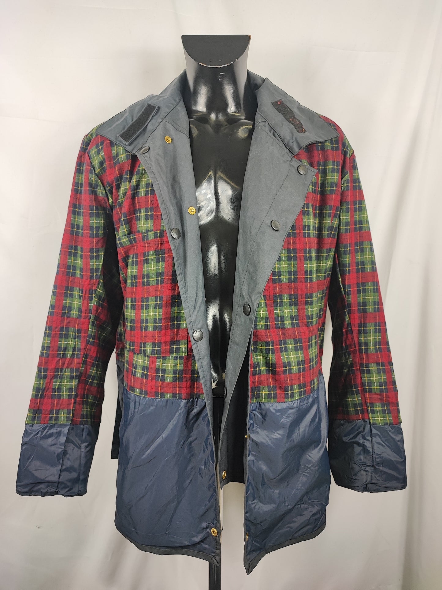 RARO Barbour Backhouse nero C42/107 cm Riding Black Wax Jacket Size Large