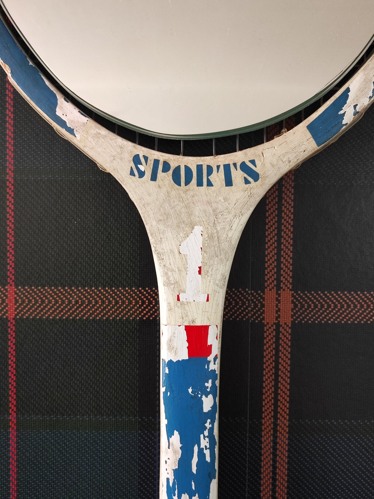 Racchetta Vintage in Legno con Specchio- Vintage Mirror tennis wood Racket