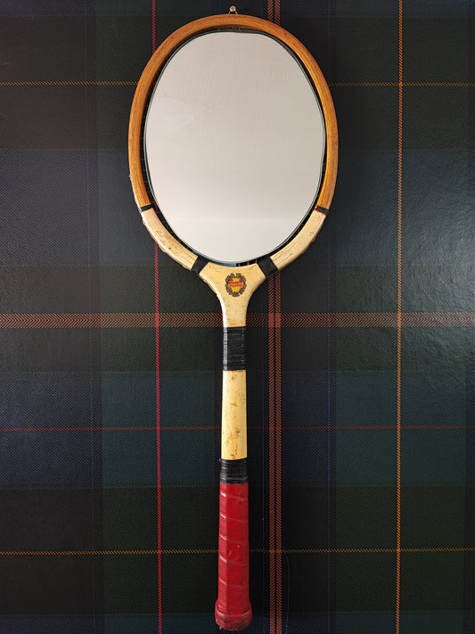 Racchetta Vintage in Legno Maxima con Specchio- Vintage Maxima Mirror tennis wood Racket