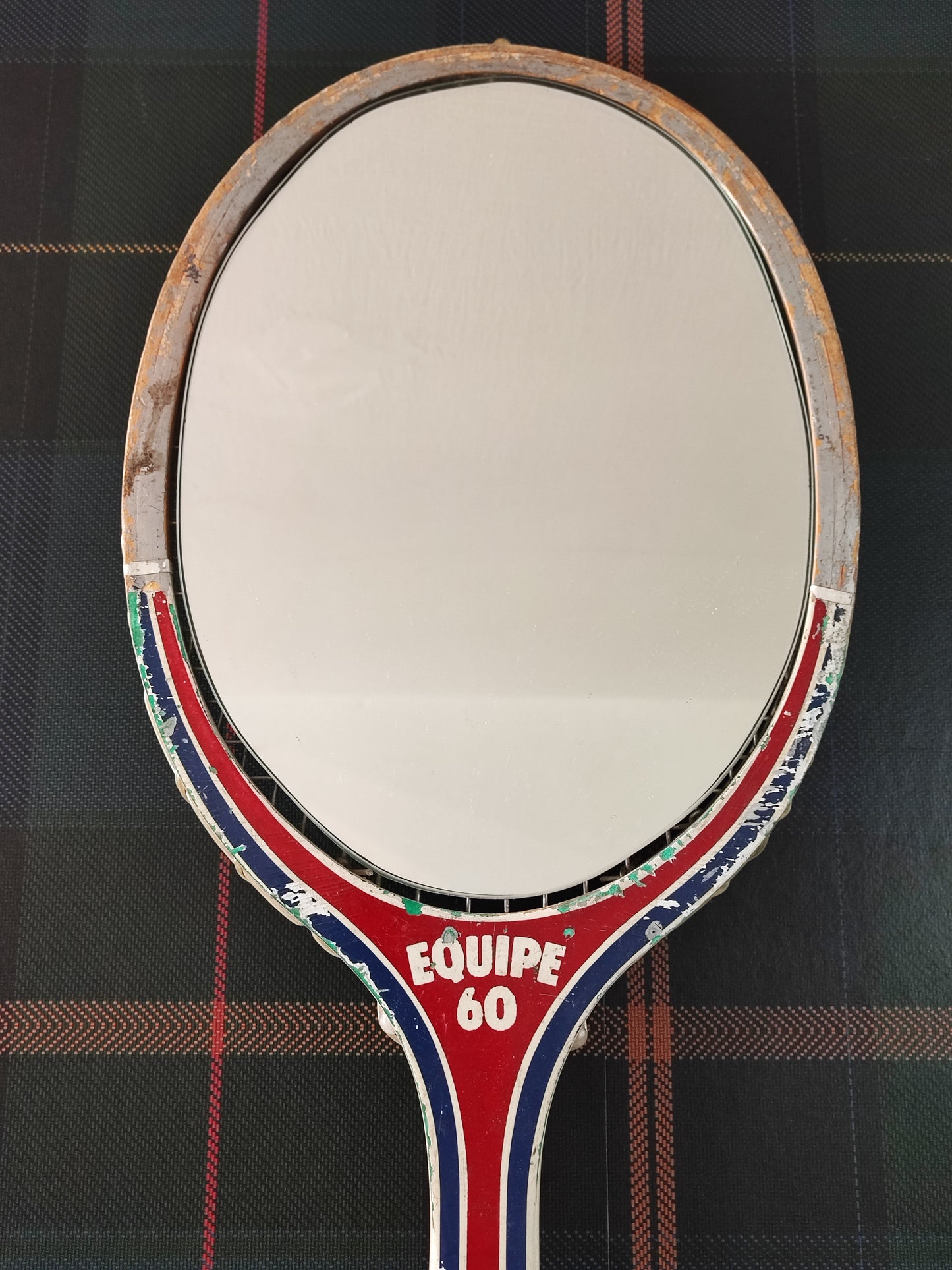 Racchetta Vintage in Legno con Specchio- Vintage Mirror tennis wood Racket