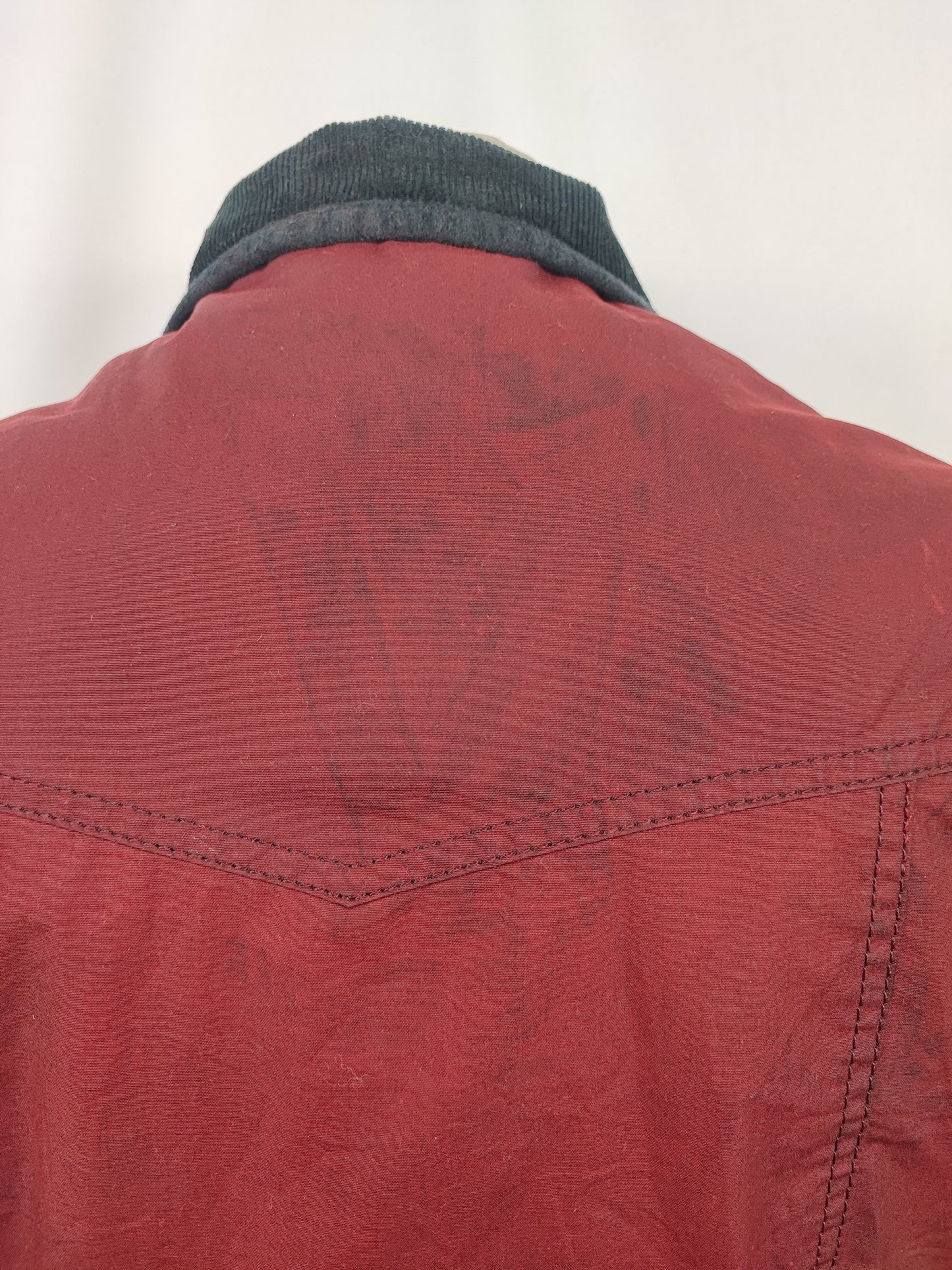 Barbour Giacca corta rossa donna Small Tg. 40 Morris Red Wax Utility Jacket Size UK10