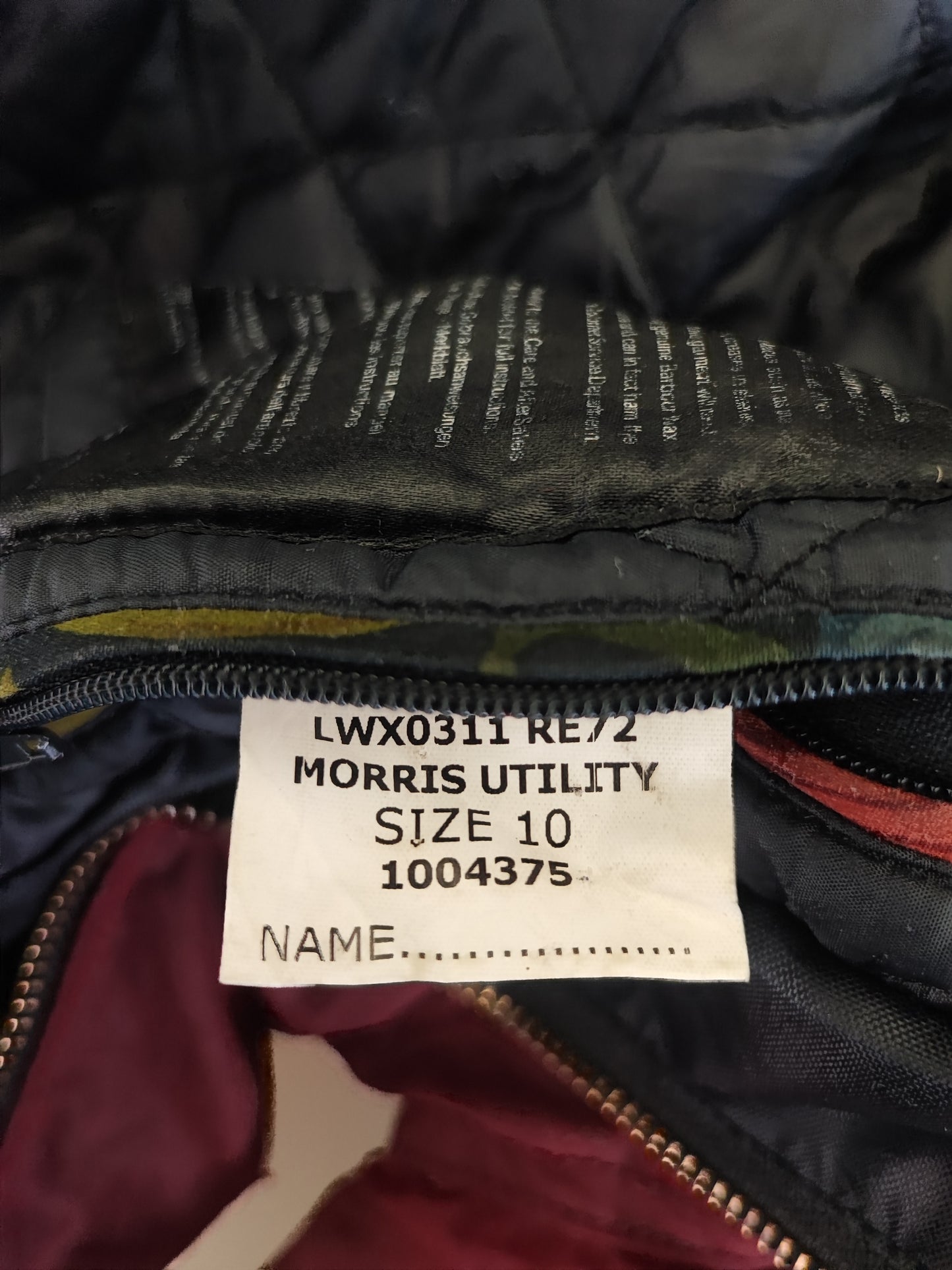 Barbour Giacca corta rossa donna Small Tg. 40 Morris Red Wax Utility Jacket Size UK10