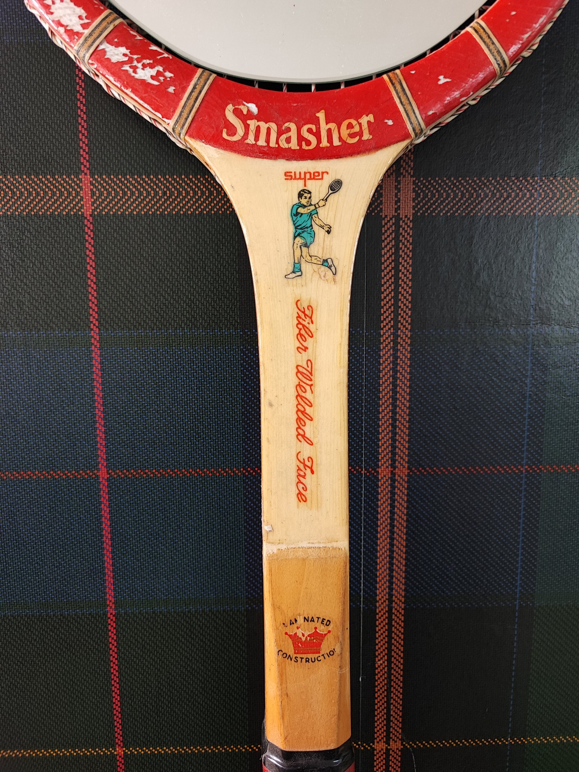 Racchetta Vintage Smasher in Legno con Specchio- Vintage Mirror tennis wood Racket - Shop In London