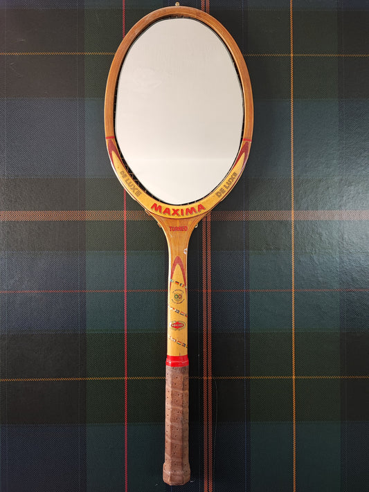 Racchetta Vintage Maxima in Legno con Specchio- Vintage Mirror tennis wood Racket