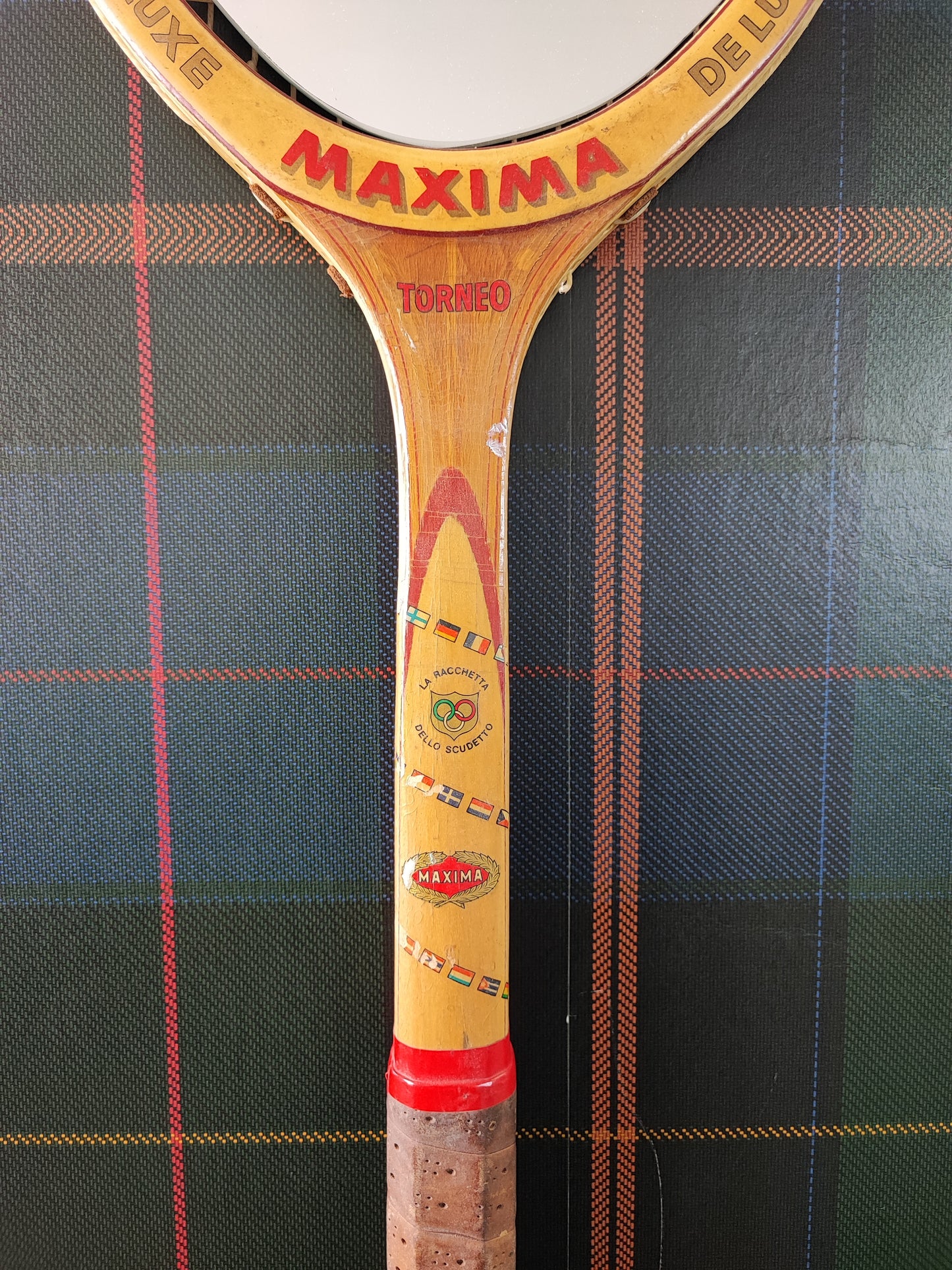 Racchetta Vintage Maxima in Legno con Specchio- Vintage Mirror tennis wood Racket