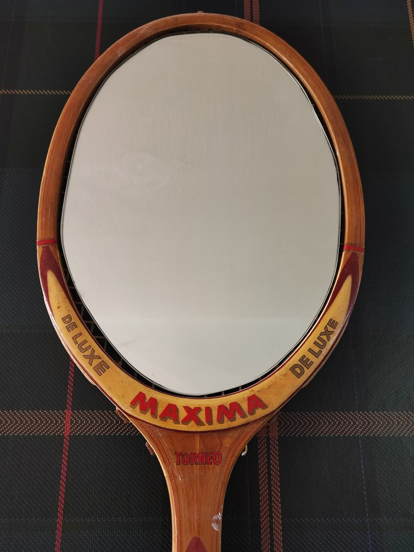 Racchetta Vintage Maxima in Legno con Specchio- Vintage Mirror tennis wood Racket