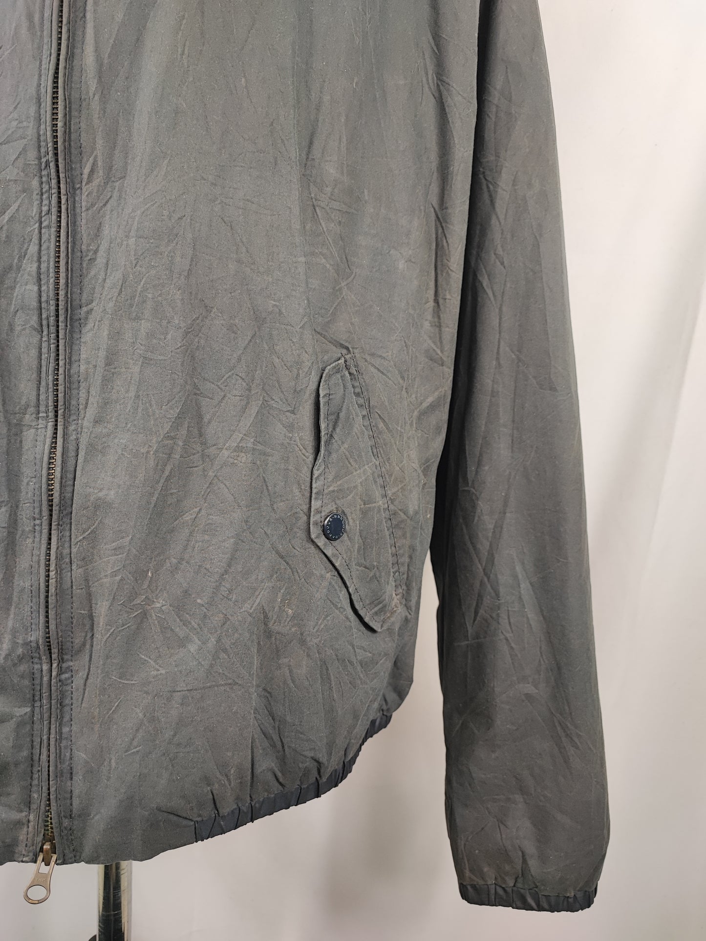 Giacca Barbour Uomo cerata Harrington blu XXLarge Man Harrington navy Short Jacket Size XXLarge