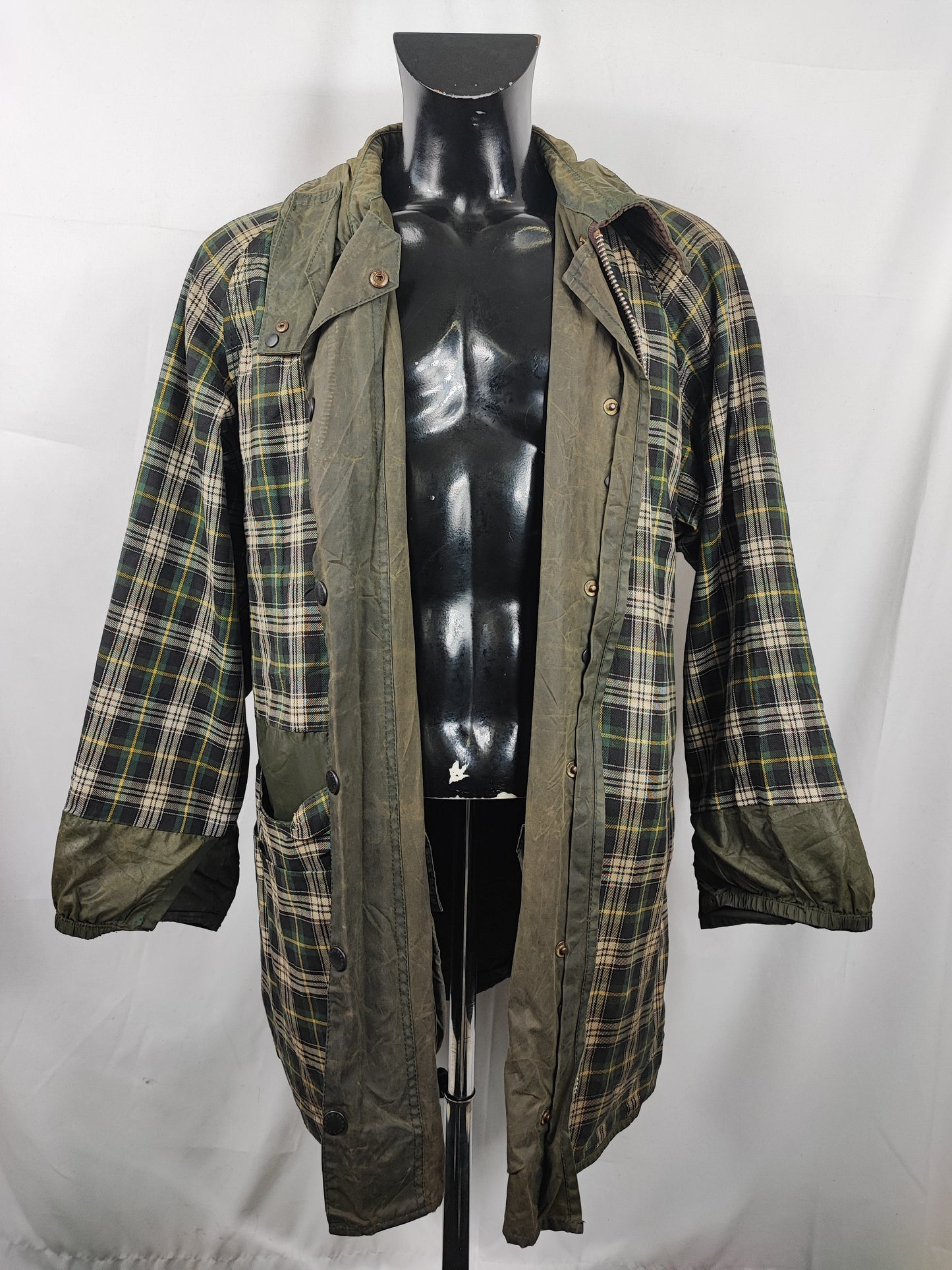 Barbour Gamefair Verde cerato C44/112 cm Man Vintage Green Wax Gamefair Jacket c44 Large/XL
