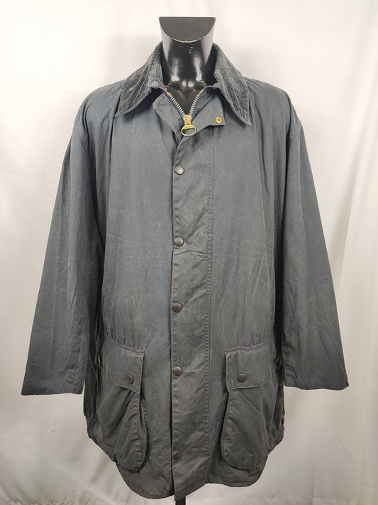 Barbour Giacca Border blu Vintage Uomo Cerata C50/127 cm - Man navy wax Border coat size XXL