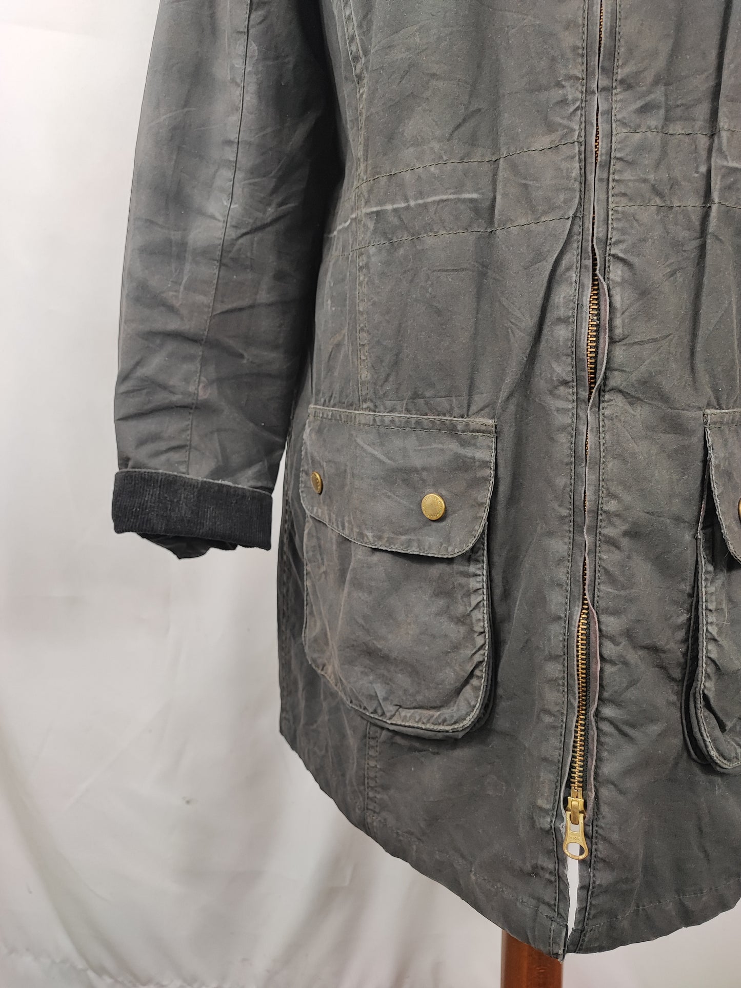 Giacca Barbour International Donna Medium UK12 -Lady International Black  Jacket UK12 Size M