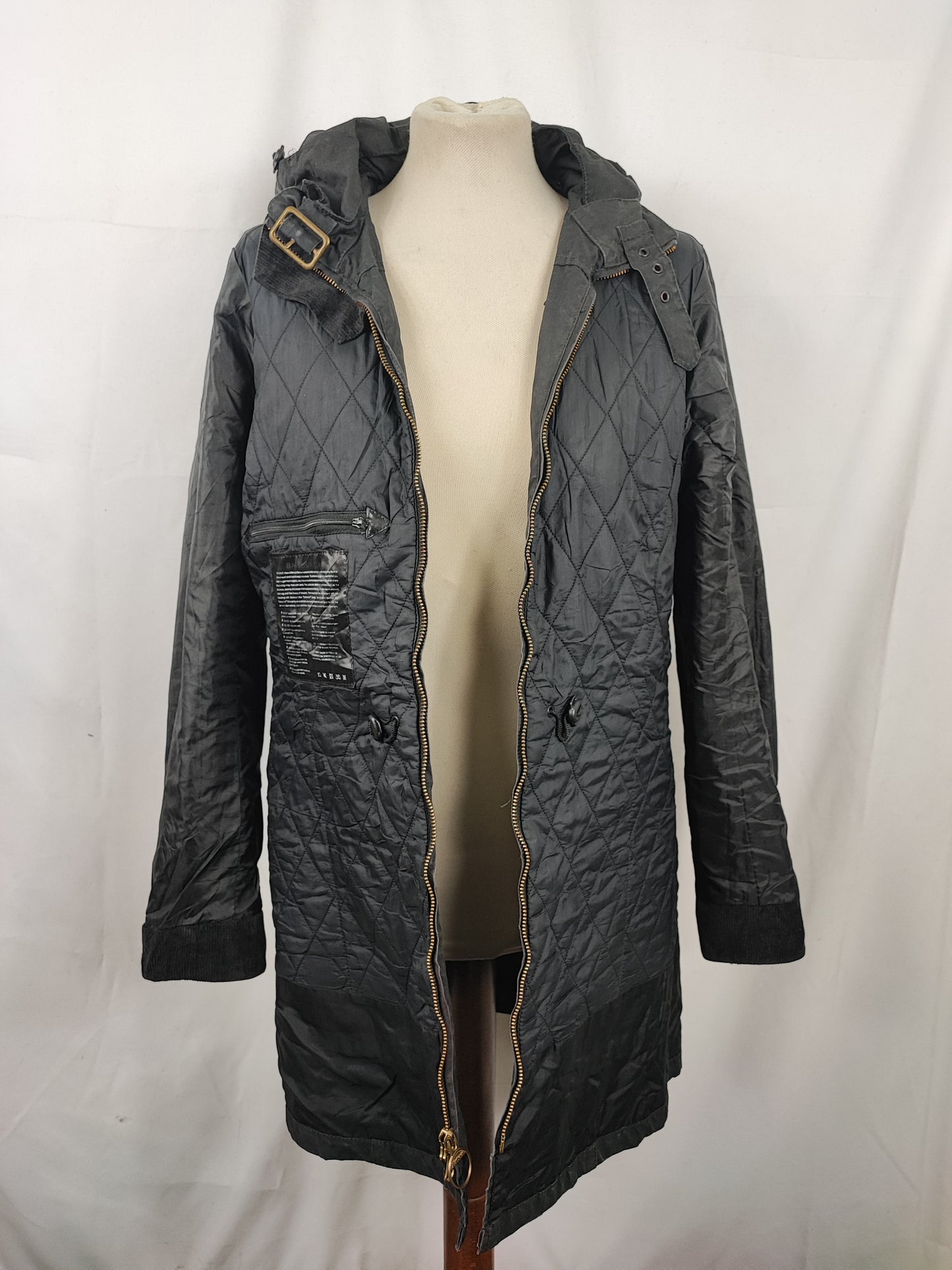 Giacca Barbour International Donna Medium UK12 -Lady International Black  Jacket UK12 Size M