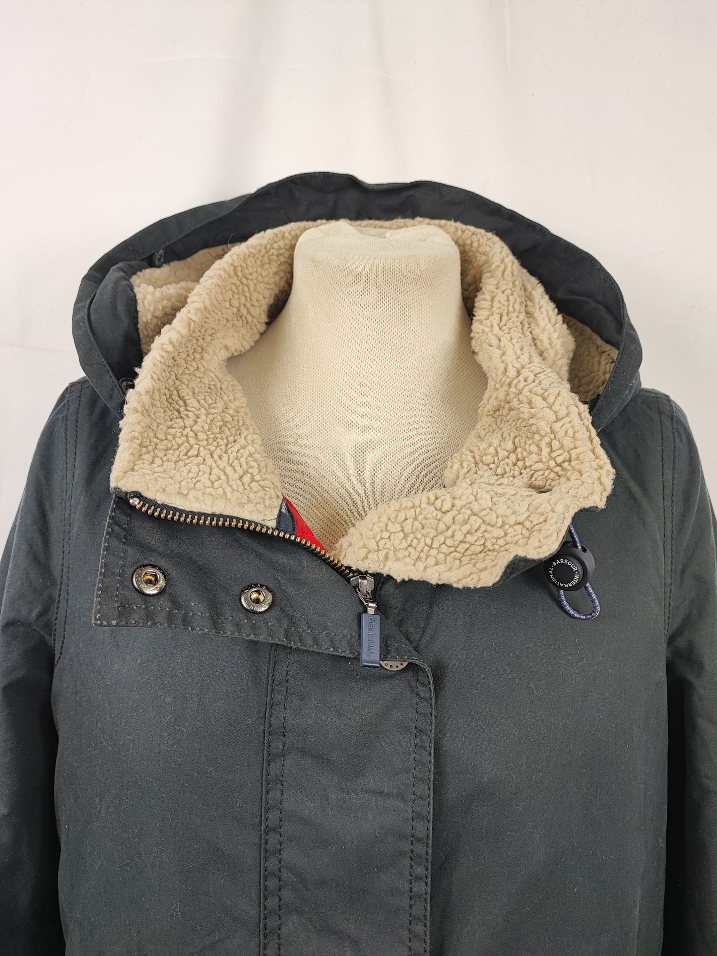 Giacca Barbour blu Donna Medium UK14 -Lady Crevasse Wax Jacket UK14 Size M