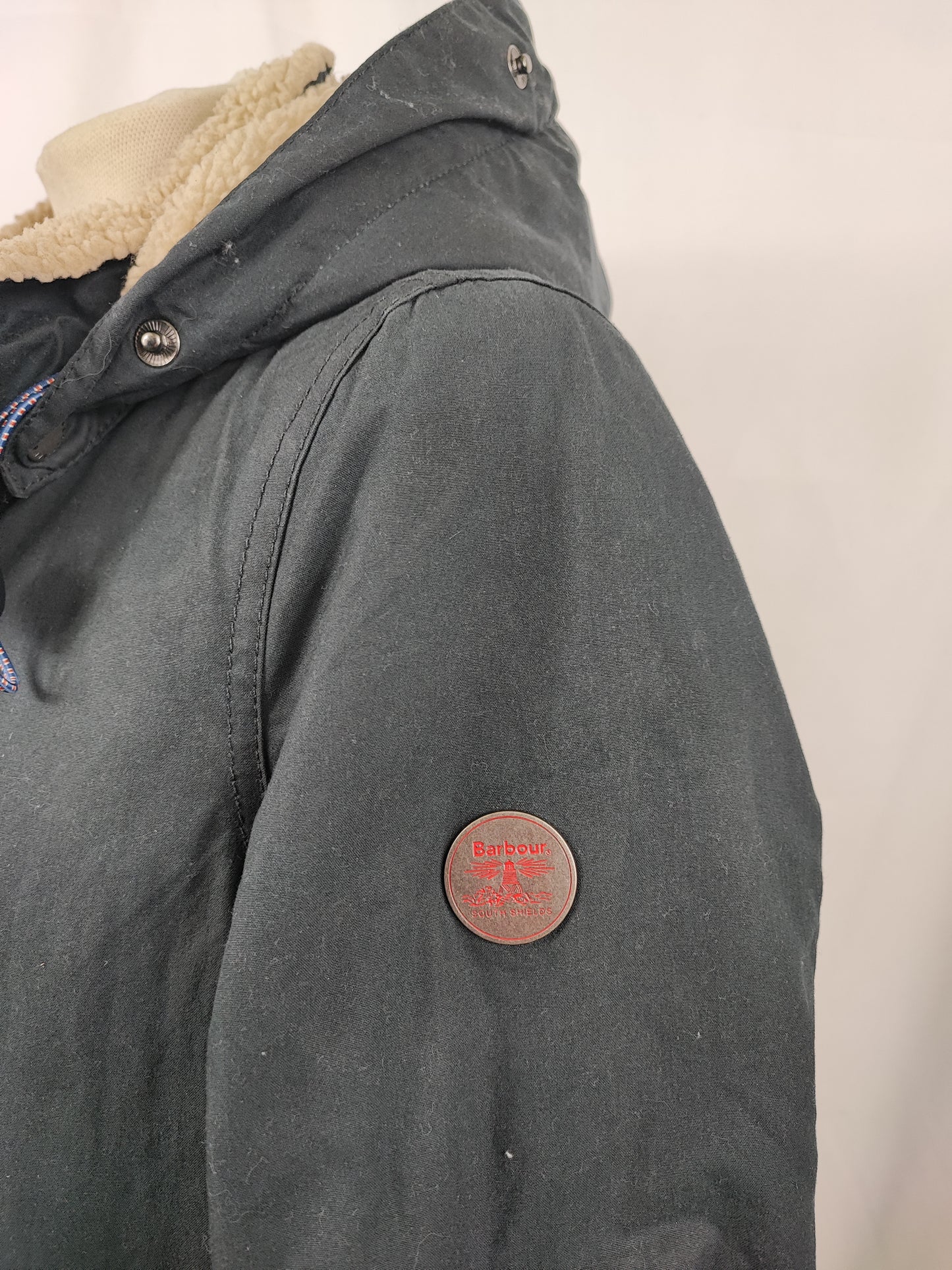 Giacca Barbour blu Donna Medium UK14 -Lady Crevasse Wax Jacket UK14 Size M