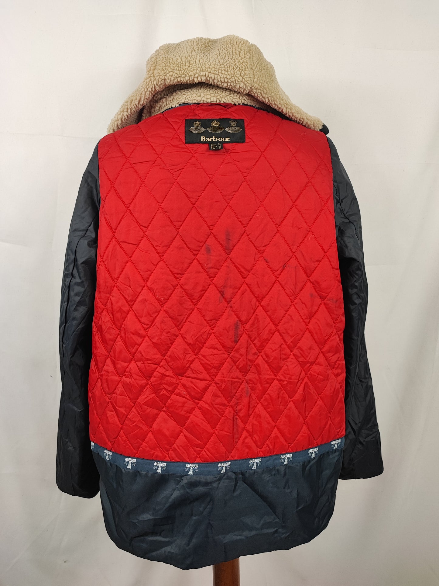 Giacca Barbour blu Donna Medium UK14 -Lady Crevasse Wax Jacket UK14 Size M