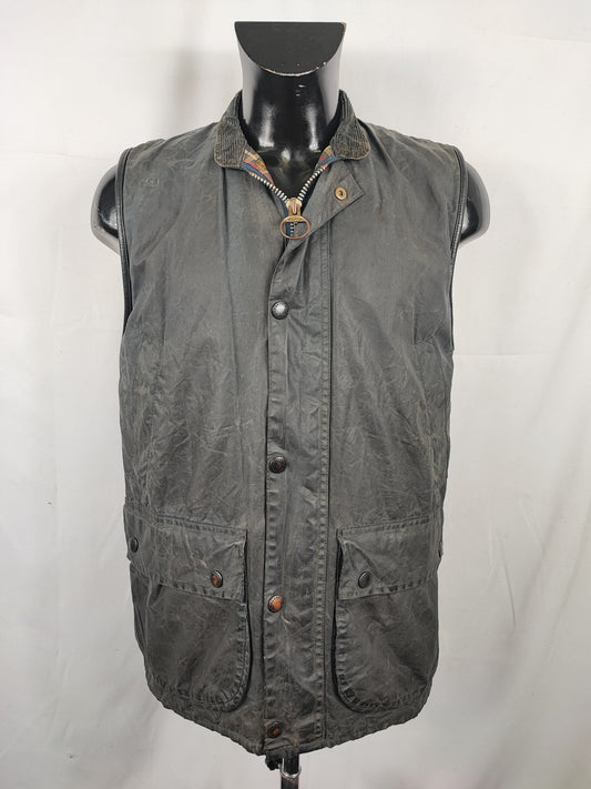 Barbour Gilet cerato da uomo Westmorland Blu Medium- Navy vintage Westmorland Waistcoat size M