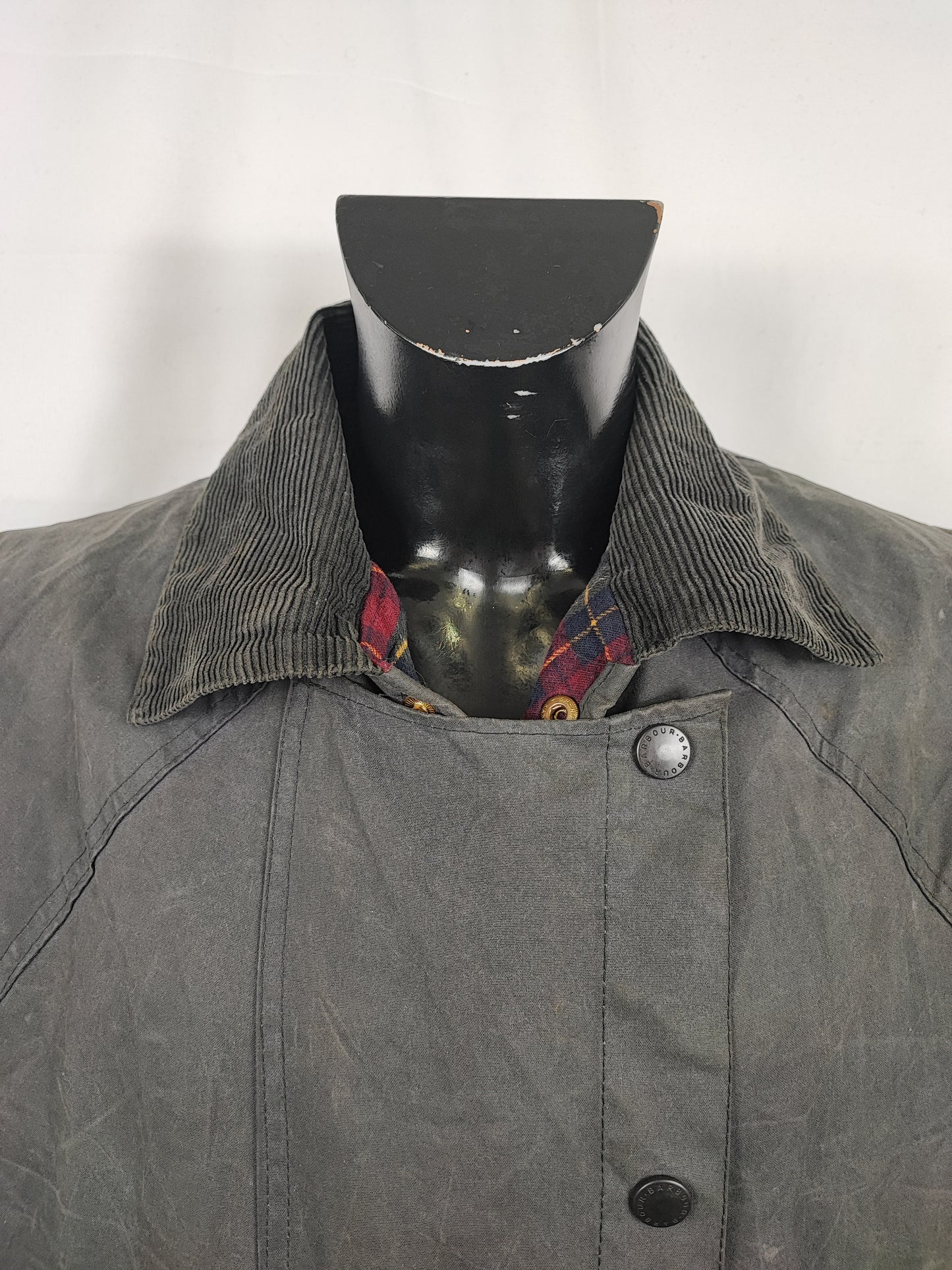 RARO Cappotto Barbour Stockman Nero Lungo C38 Man Black wax Long Coat Size Medium