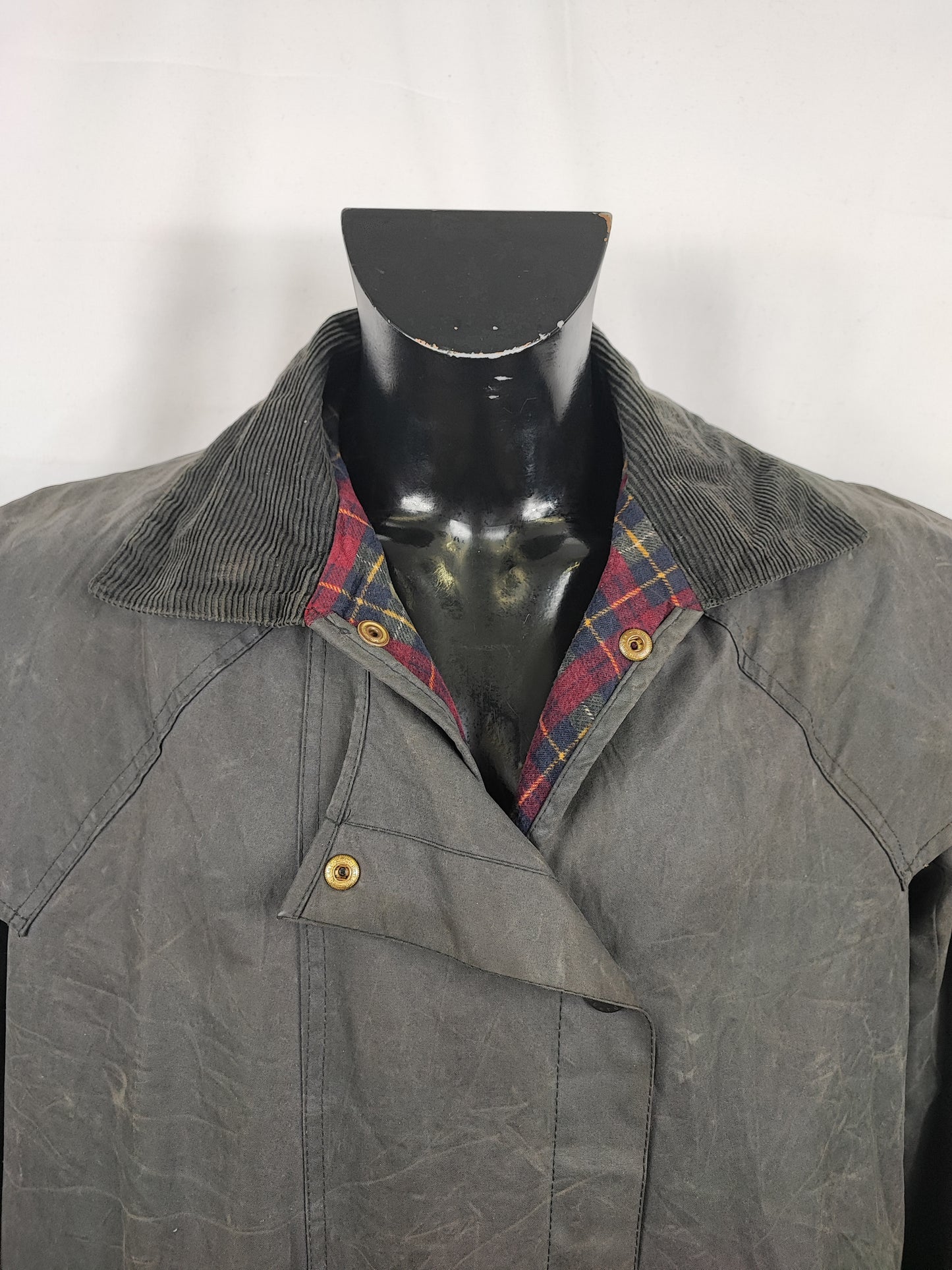 RARO Cappotto Barbour Stockman Nero Lungo C38 Man Black wax Long Coat Size Medium