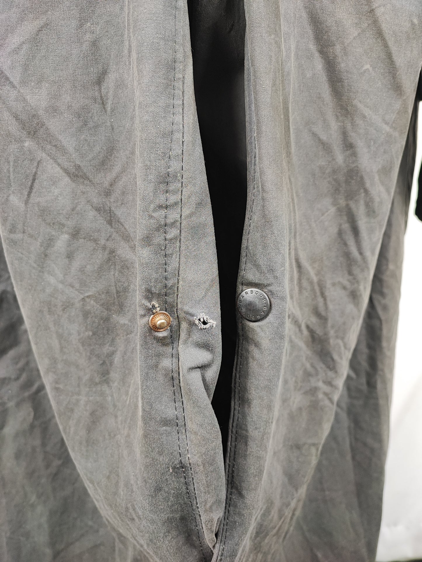 RARO Cappotto Barbour Stockman Nero Lungo C38 Man Black wax Long Coat Size Medium