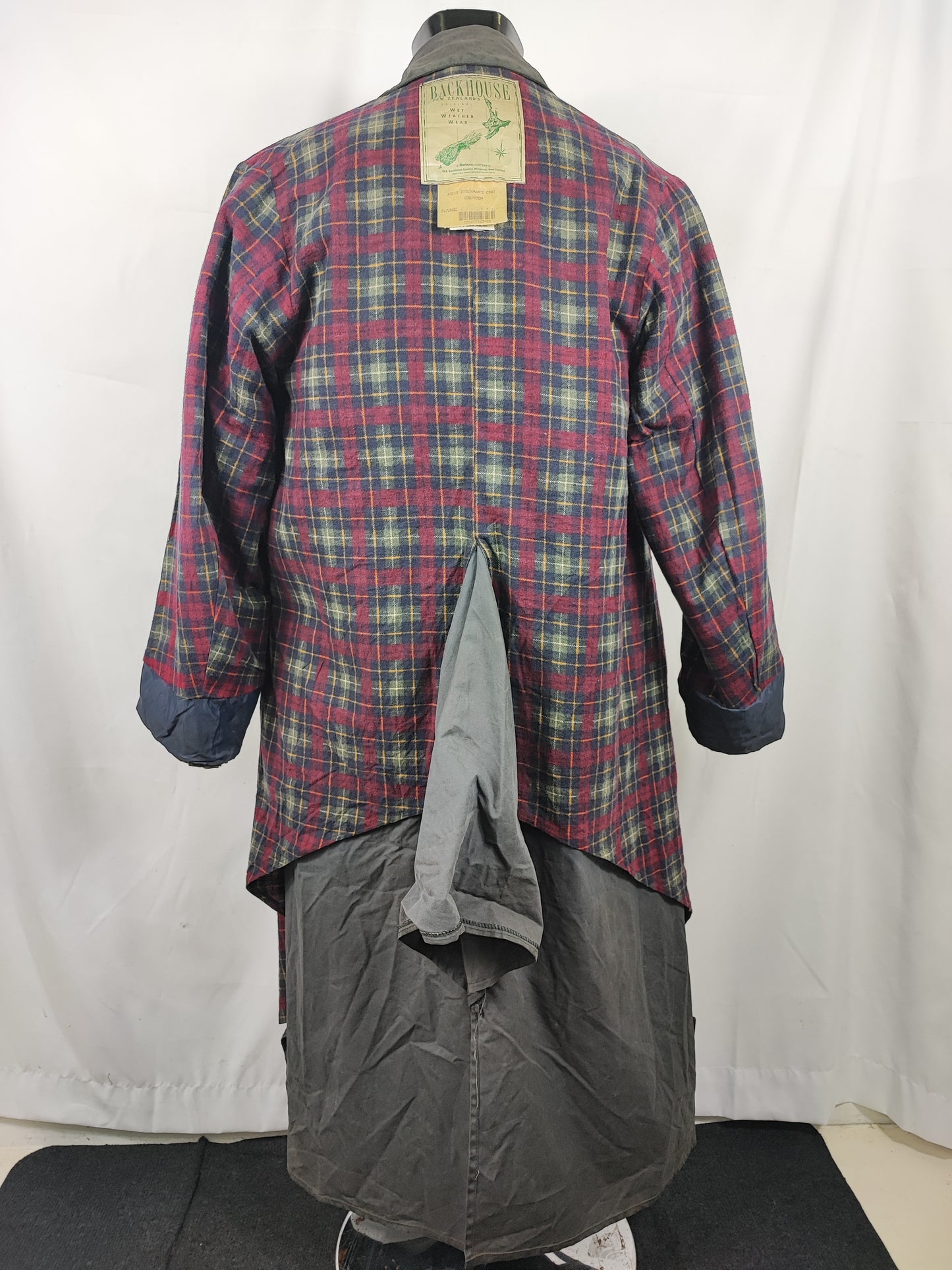 RARO Cappotto Barbour Stockman Nero Lungo C38 Man Black wax Long Coat Size Medium