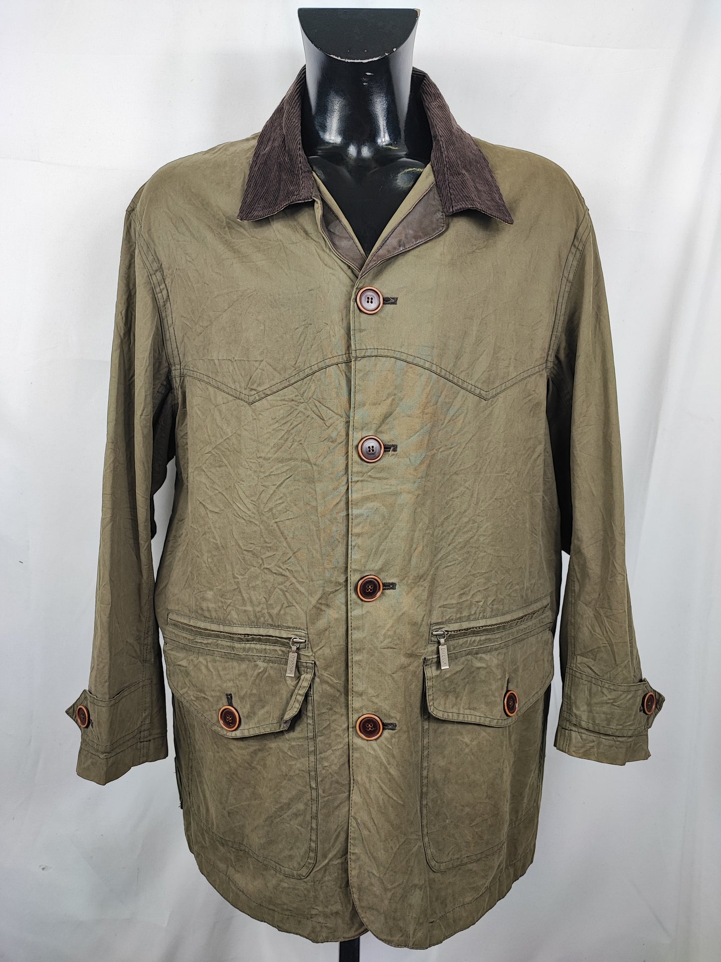 Giacca Barbour Uomo cotone verde Large - Man Green Barn Jacket size Large