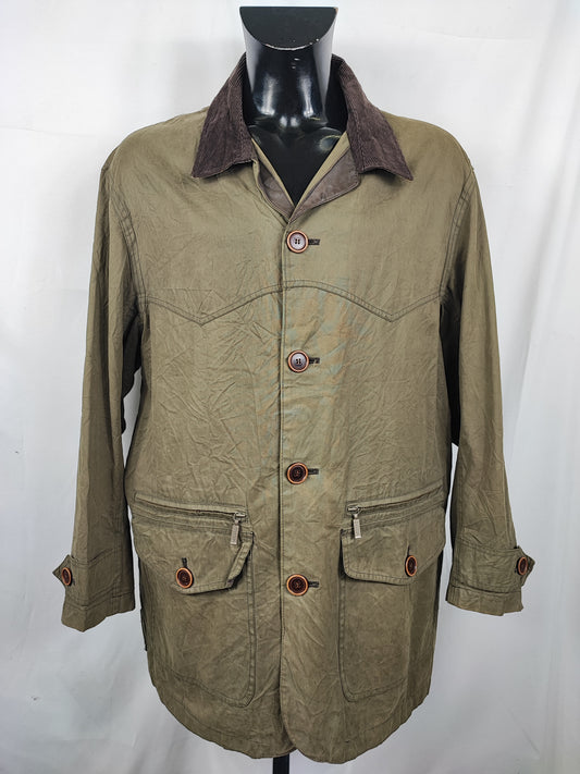 Giacca Barbour Uomo cotone verde Large - Man Green Barn Jacket size Large