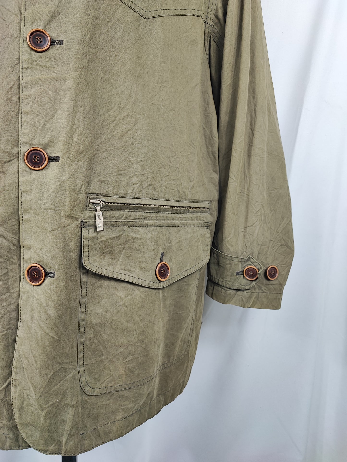 Giacca Barbour Uomo cotone verde Large - Man Green Barn Jacket size Large