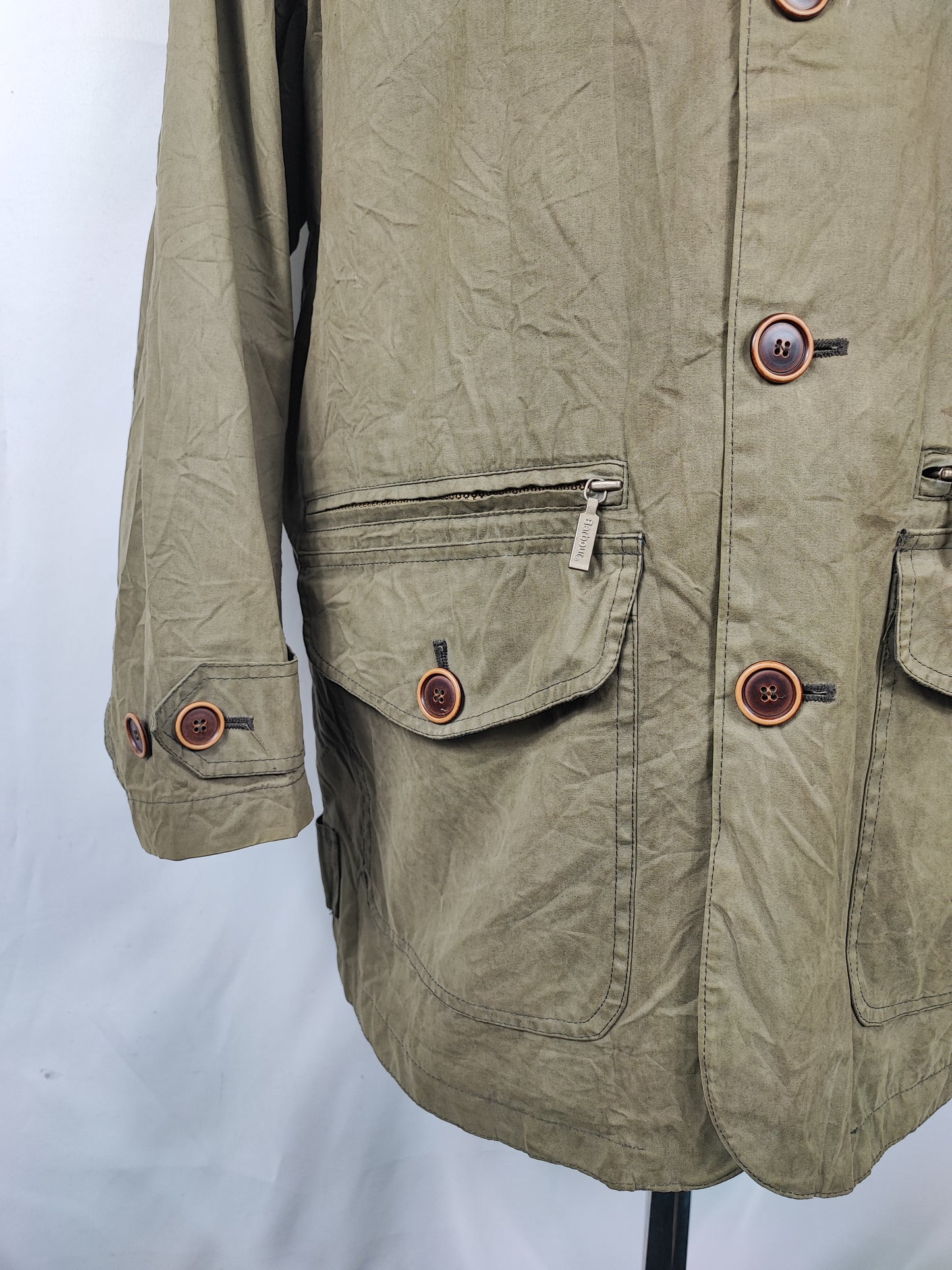 Giacca Barbour Uomo cotone verde Large - Man Green Barn Jacket size Large