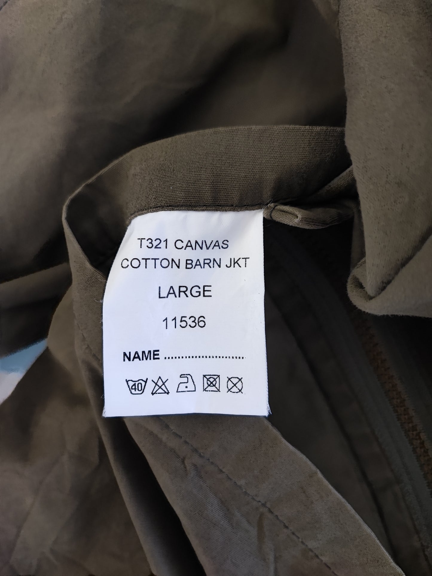 Giacca Barbour Uomo cotone verde Large - Man Green Barn Jacket size Large