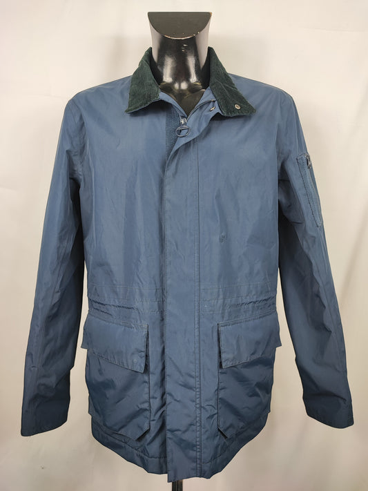 RARA Barbour Land Rover Giacca Blu Uomo Large - Man Navy Jacket Brent Jacket Size L